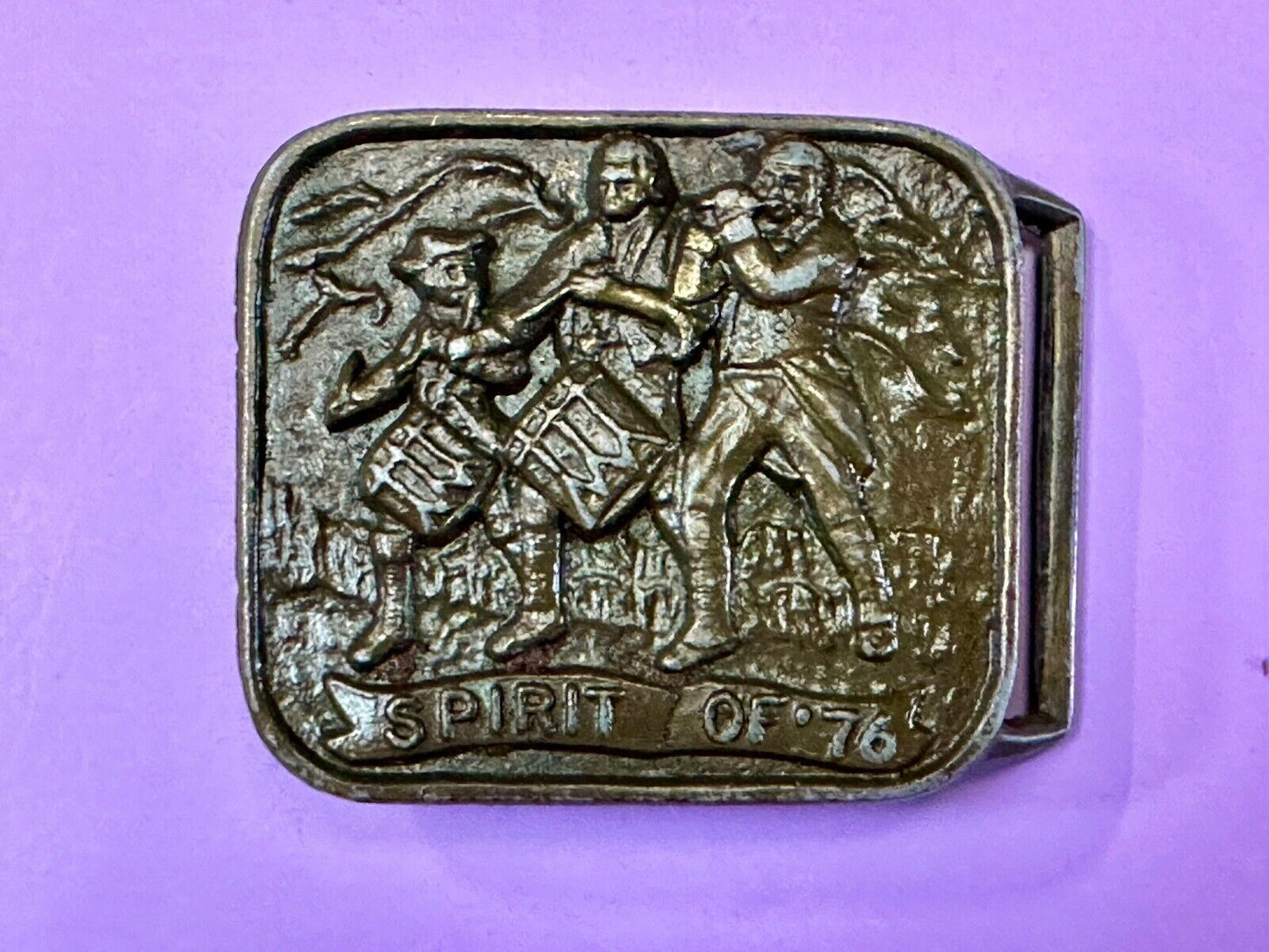 The Spirit of 76 - Patriotic American Bicentennial Marching Band belt buckle