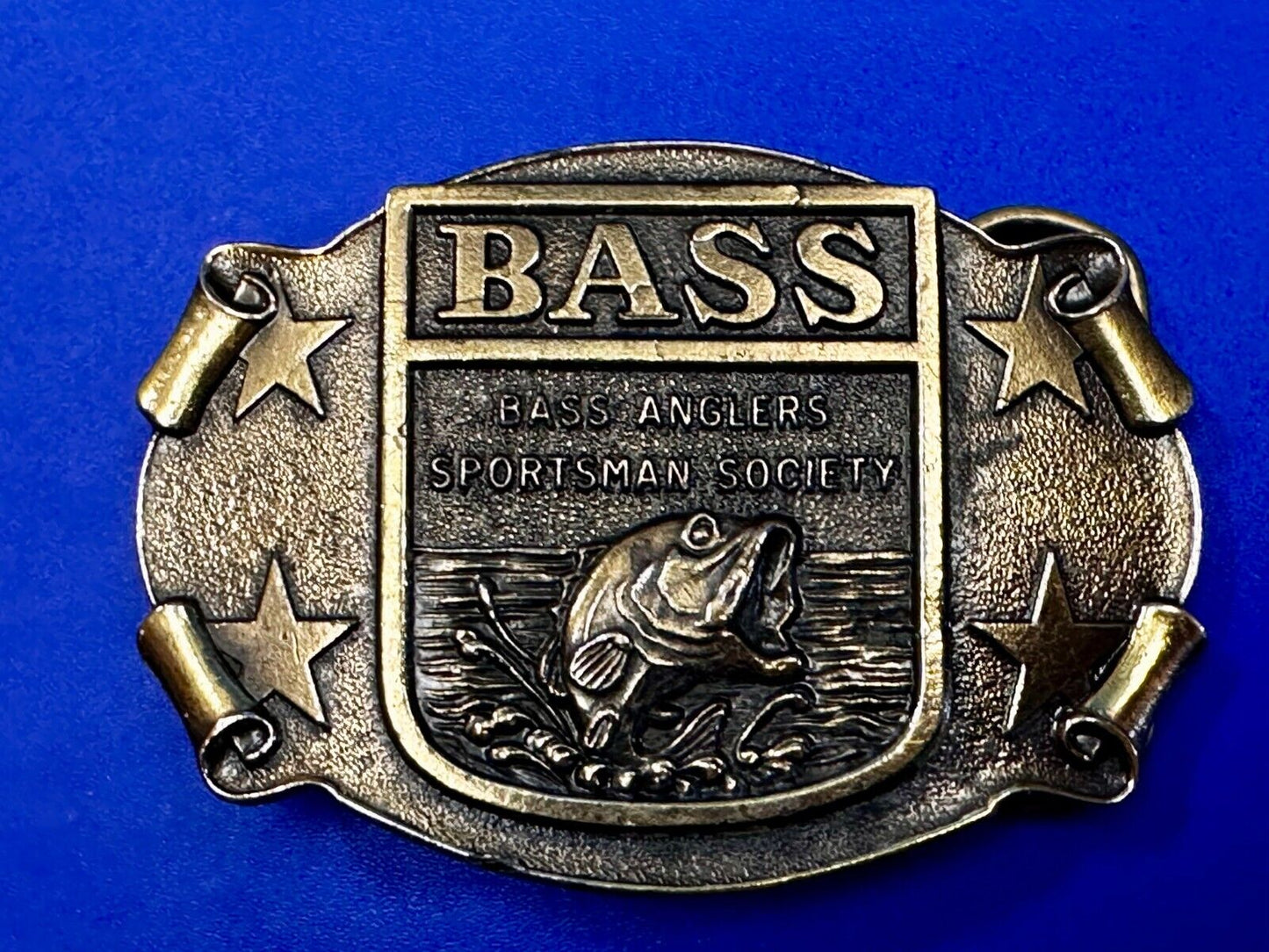 Bass Anglers Sportsman Society Fishing Club Belt Buckle