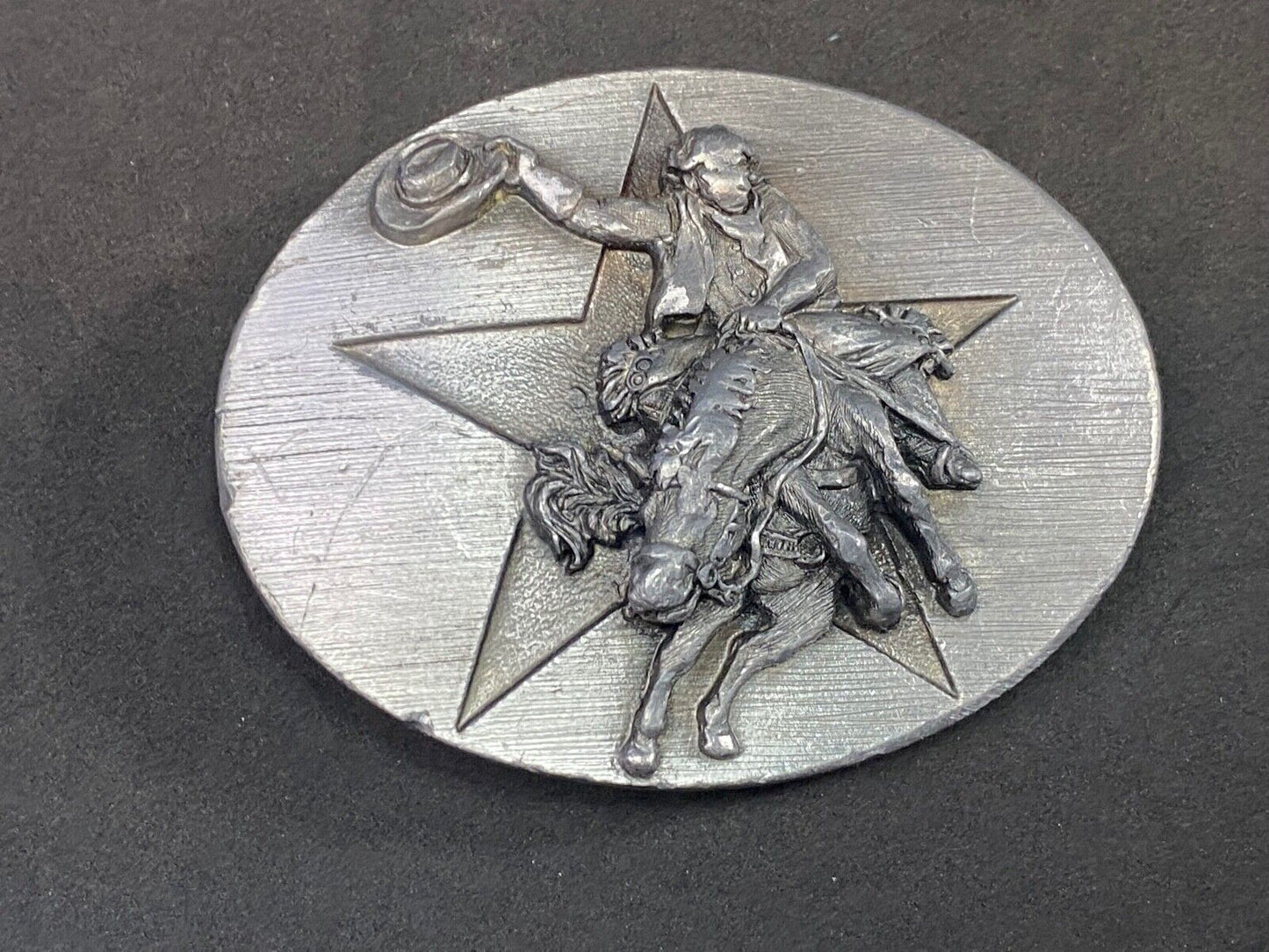 Vintage 1990'S Rodeo Star - P-66 Cowboy Western Belt Buckle By Bergamot