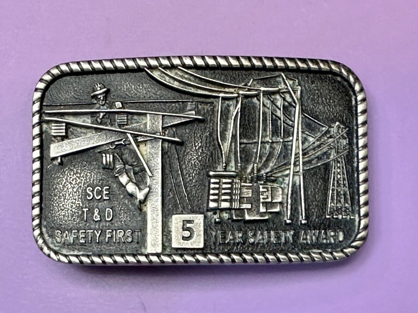 Belt Buckle SCD Pole Climber Safety award Belt Buckle