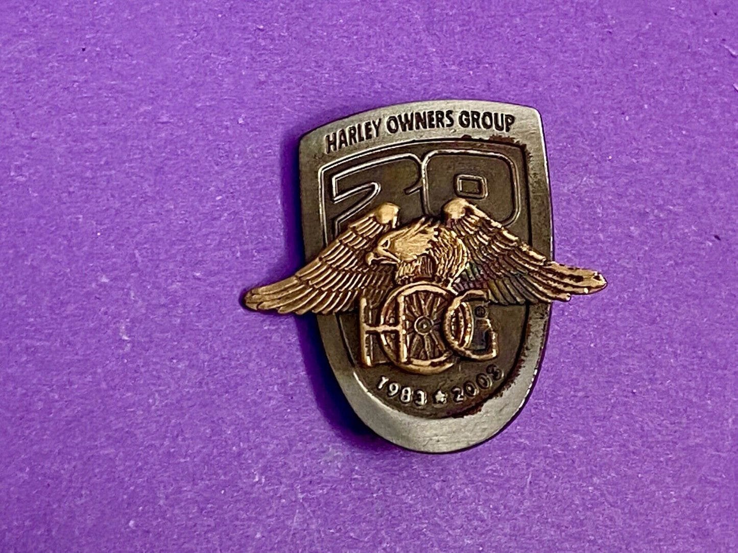 2003 Harley Davidson Hog Harley Owners Group Motorcycles Jacket Hat Rocker Pin