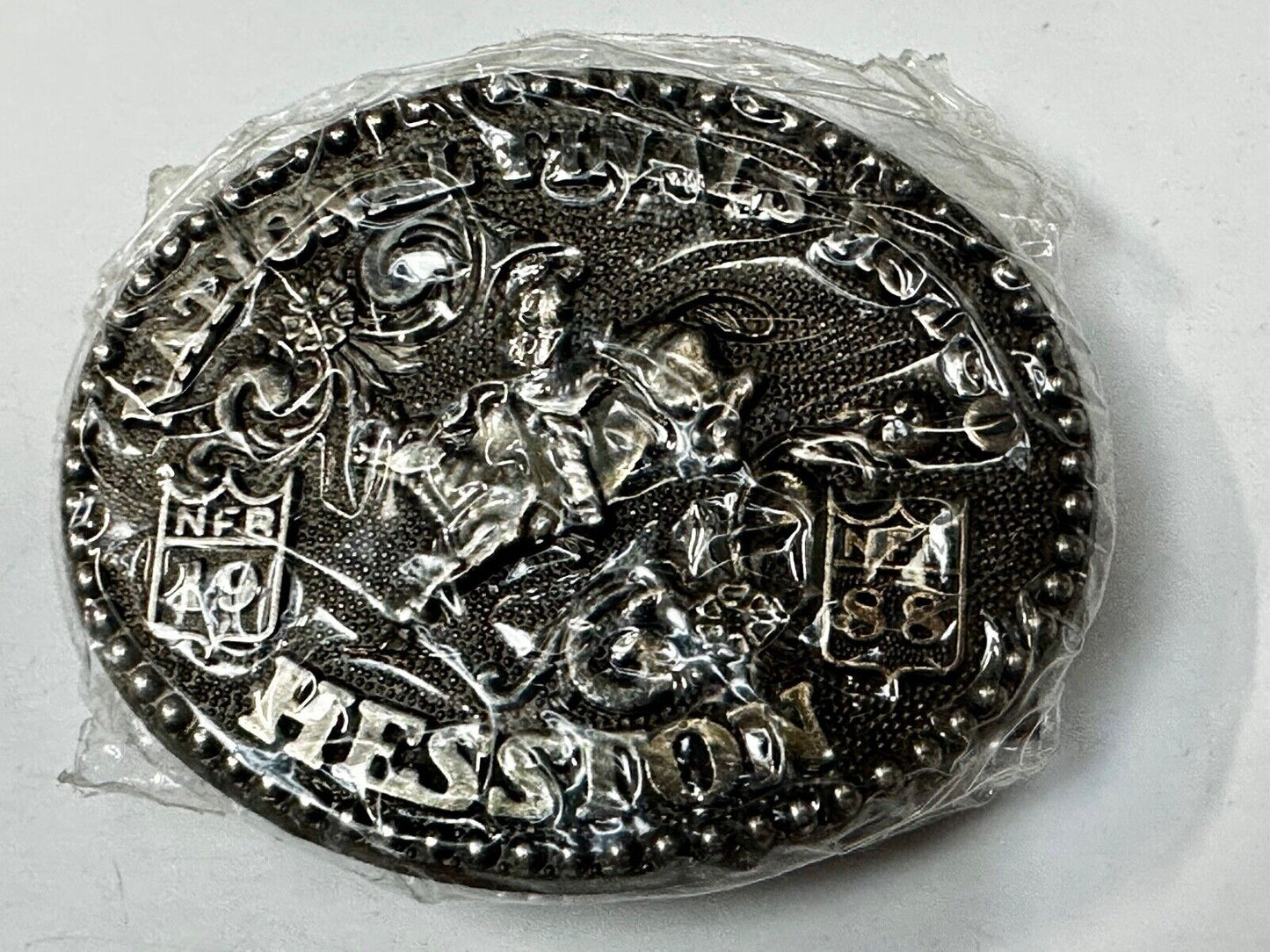 1988 NOS Youth Size NFR National Finals Rodeo Cowboy Collectors Kids Belt Buckle