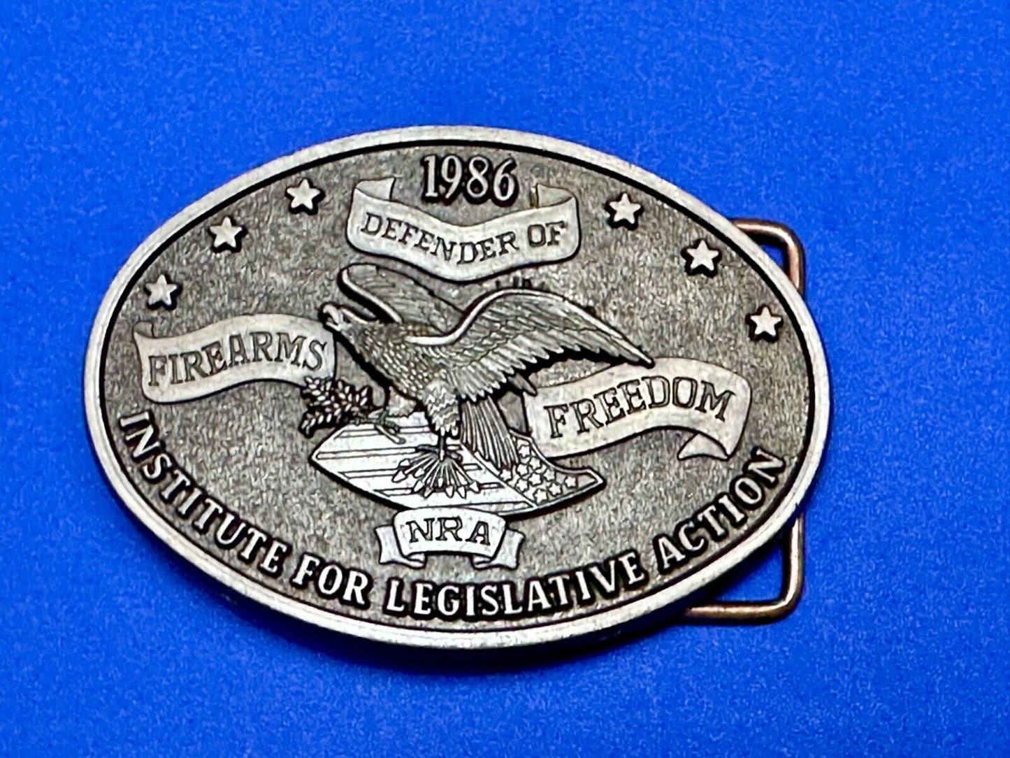 1986 NRA Institute for Legislative Action 2nd amendment Firearms belt buckle
