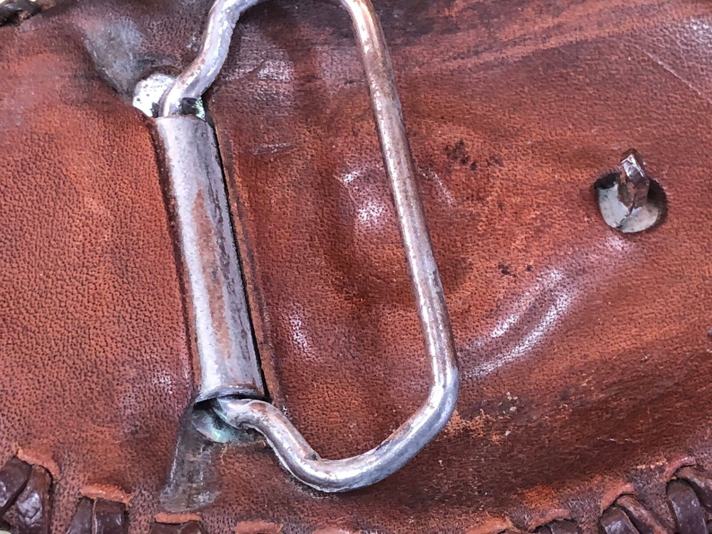 Vintage artisan? KA Initials Leather stitched Belt Buckle