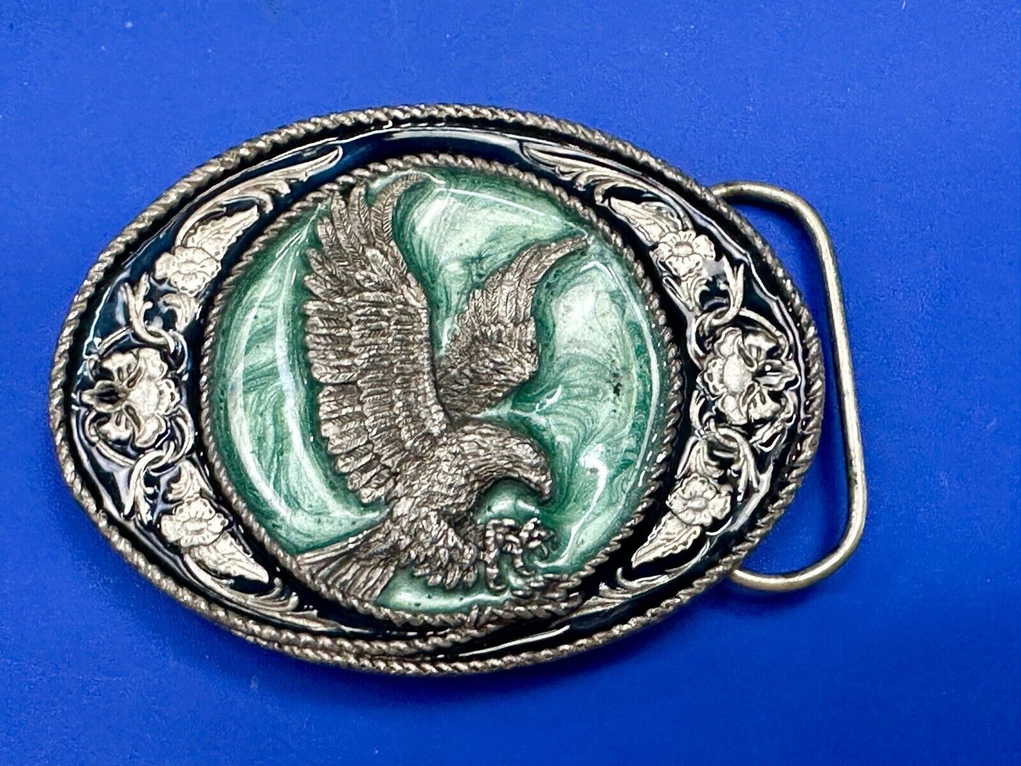 THE EAGLE - Attacking Hunting Diving Siskiyou Vintage Belt Buckle 1991 G-5
