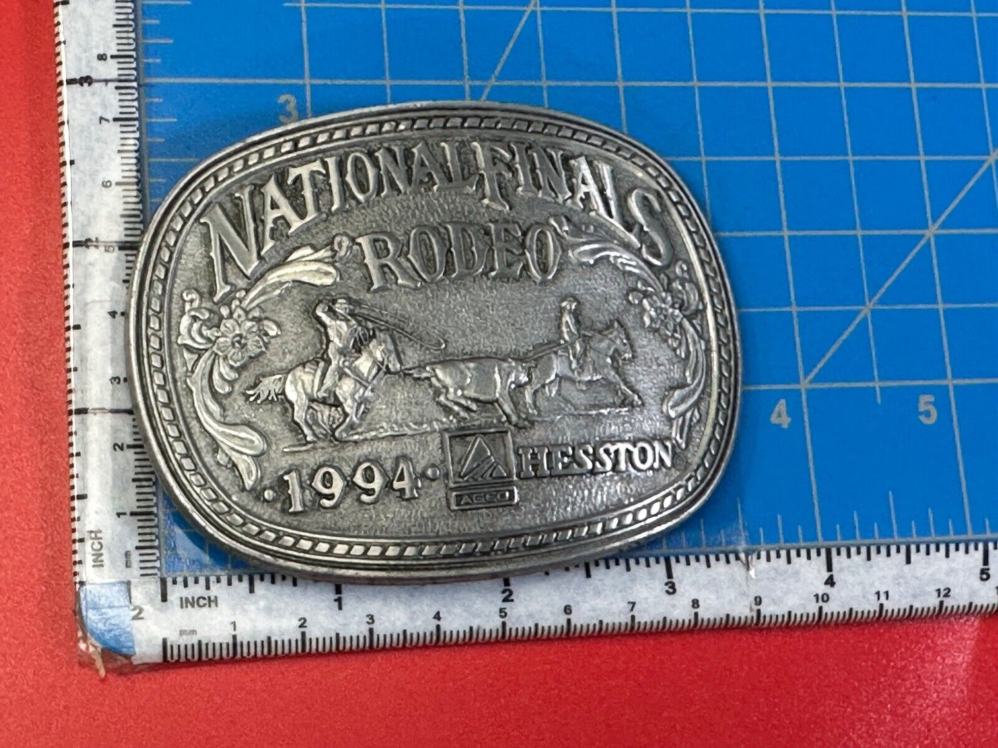 1994 Adult Sized NFR National Finals Rodeo ADM belt buckle