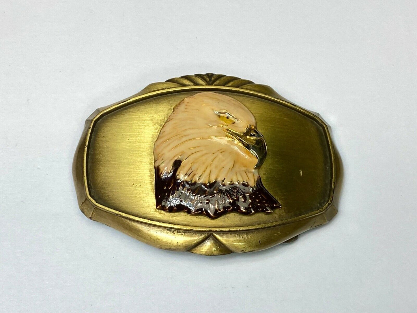 Vintage 1978 American Usa Bald Eagle Commemorative Belt Buckle By Raintree
