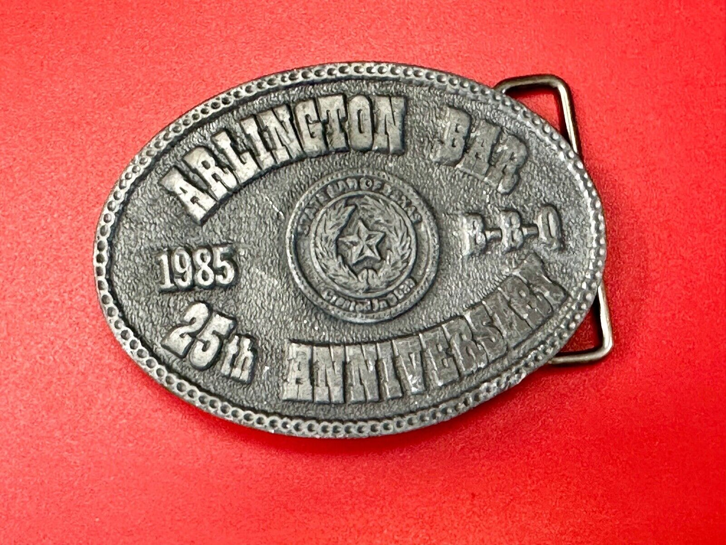 Texas Lawyer State Bar Assn. - Arlington Bar 25th Anniversary BBQ belt buckle
