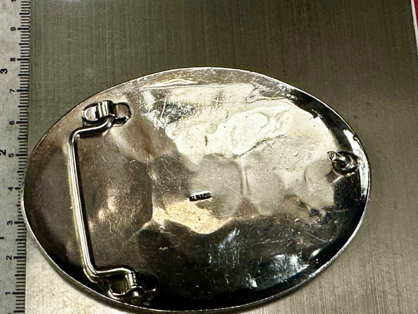 Beautiful Horse Saddle Alpaca Inlaid Southwestern Belt Buckle see magnified view