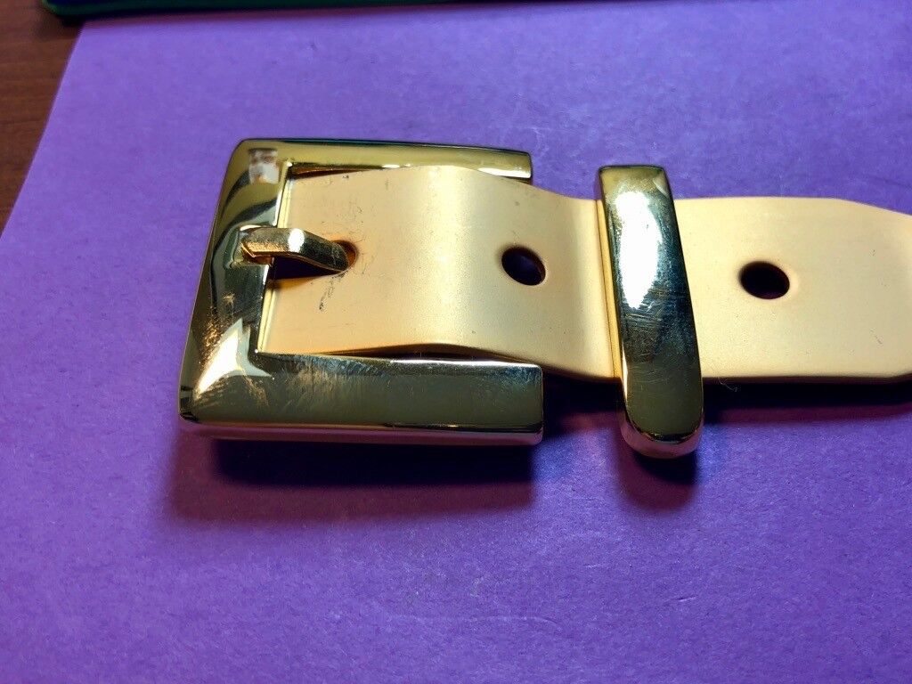 Vintage 2 piece Dress Brass Tone? Belt Buckle