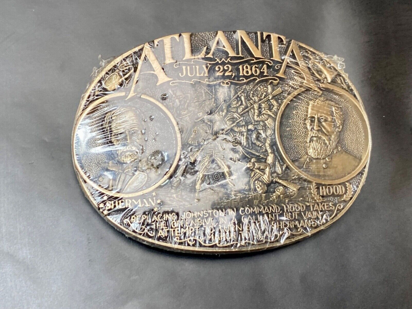 Atlanta Ga NOS belt buckle from Award Design Medals The Blue and the Gray series