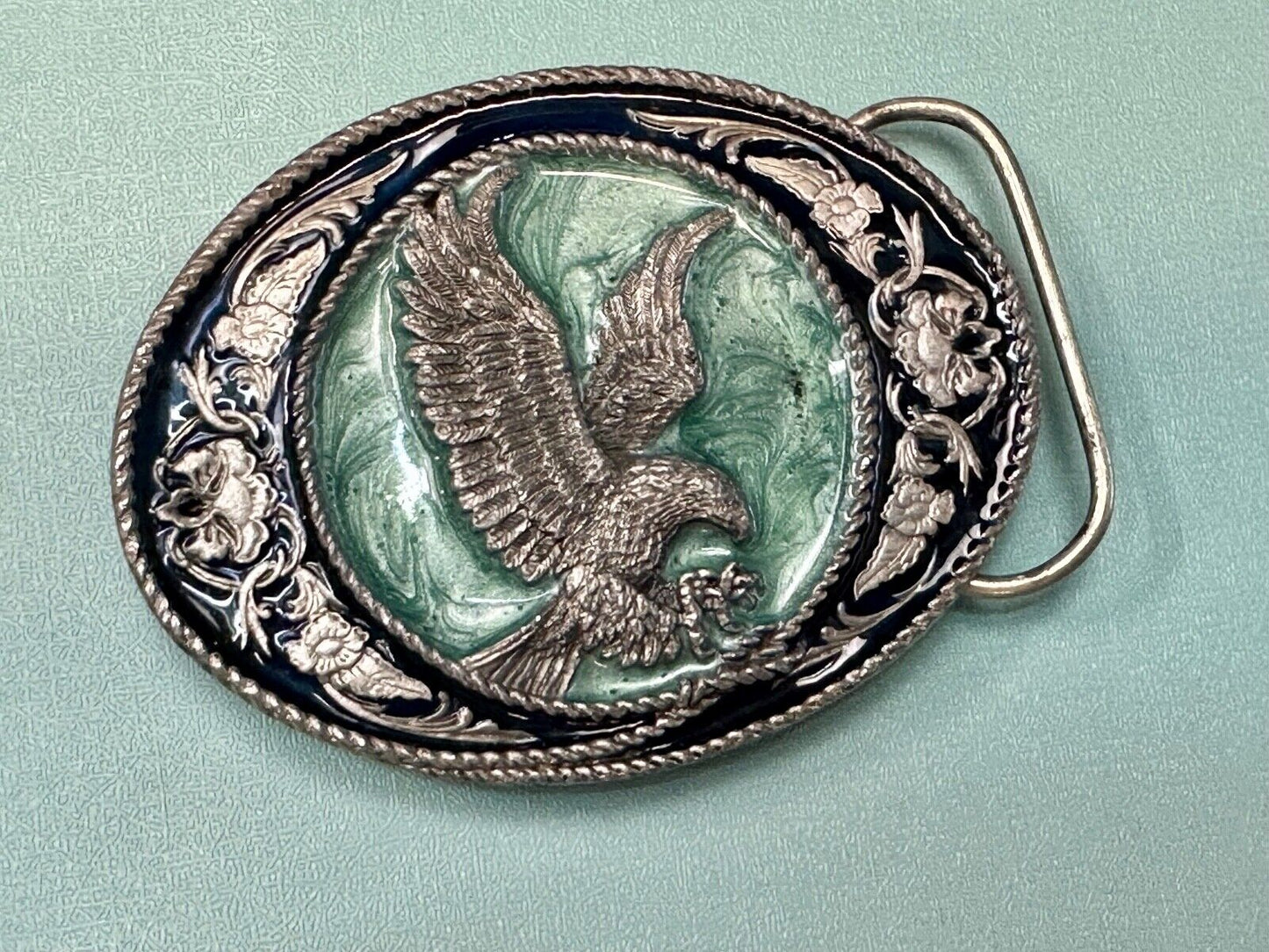 THE EAGLE - Attacking Hunting Diving Siskiyou Vintage Belt Buckle 1991 G-5
