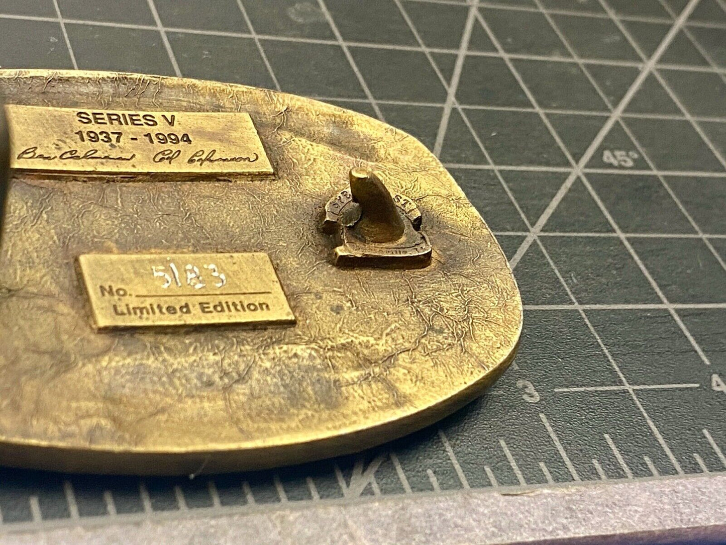 Tisco Tractor Implement Supply 57 years Spec Cast Brass Belt Buckle series 5