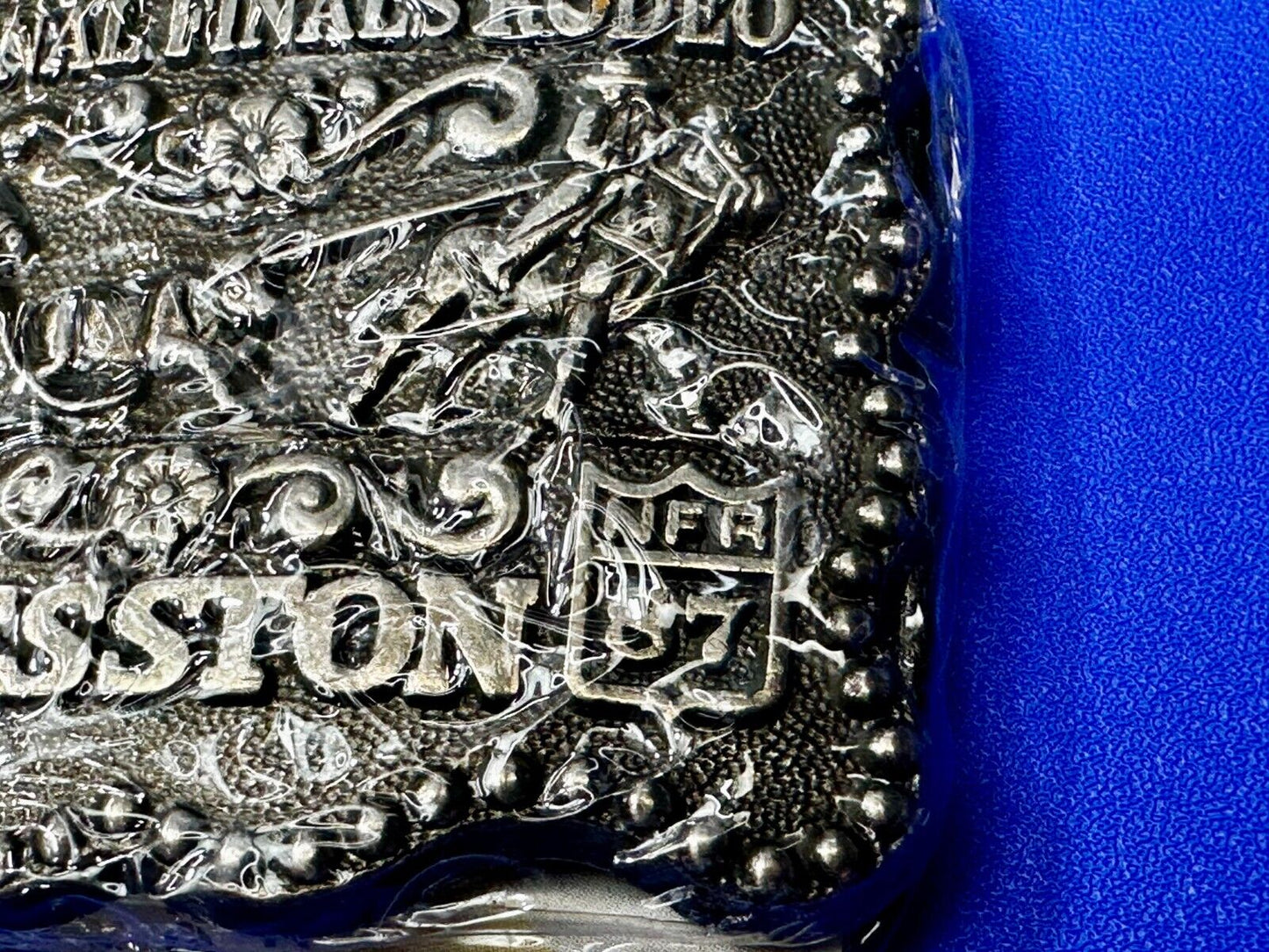1987 Hesston National Finals Rodeo NFR Cowboys Youth Size NOS Belt Buckle
