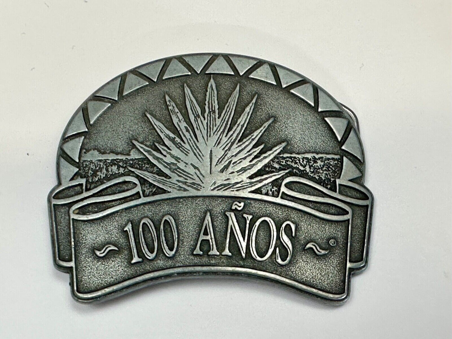 Tequila Brand 100 Anos curved Vintage Adverting Belt Buckle