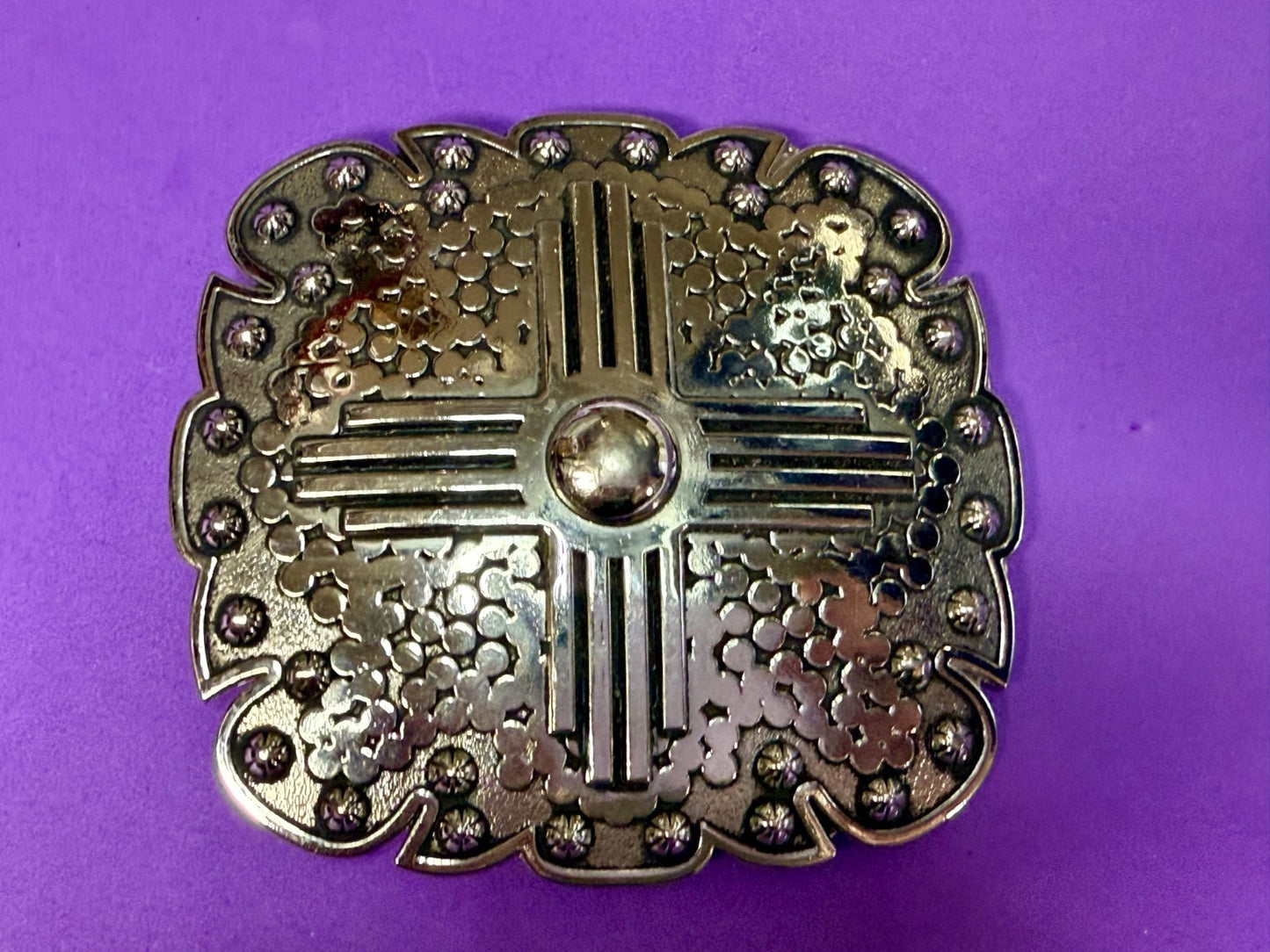 Artisan? Engraved Silver Color Western Framed Belt Buckle for 3/4" Belt