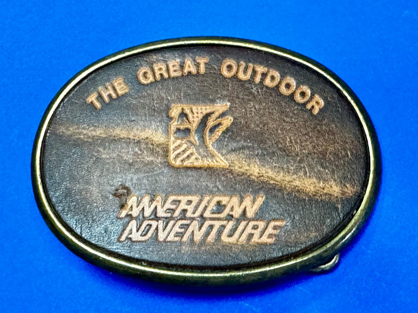 The Great Outdoor American Adventure Promo Leather on Metal El Cid Belt Buckle