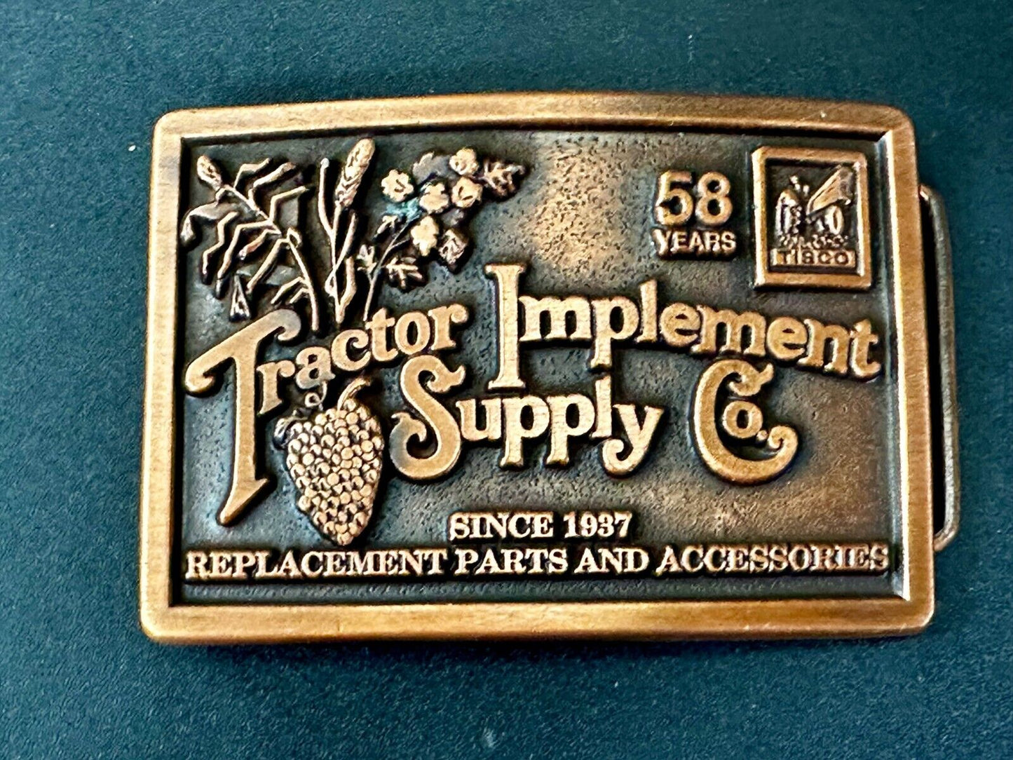 TISCO 58 Years Tractor Implement Supply Co. Since 1937 Belt Buckle by Spec-Cast