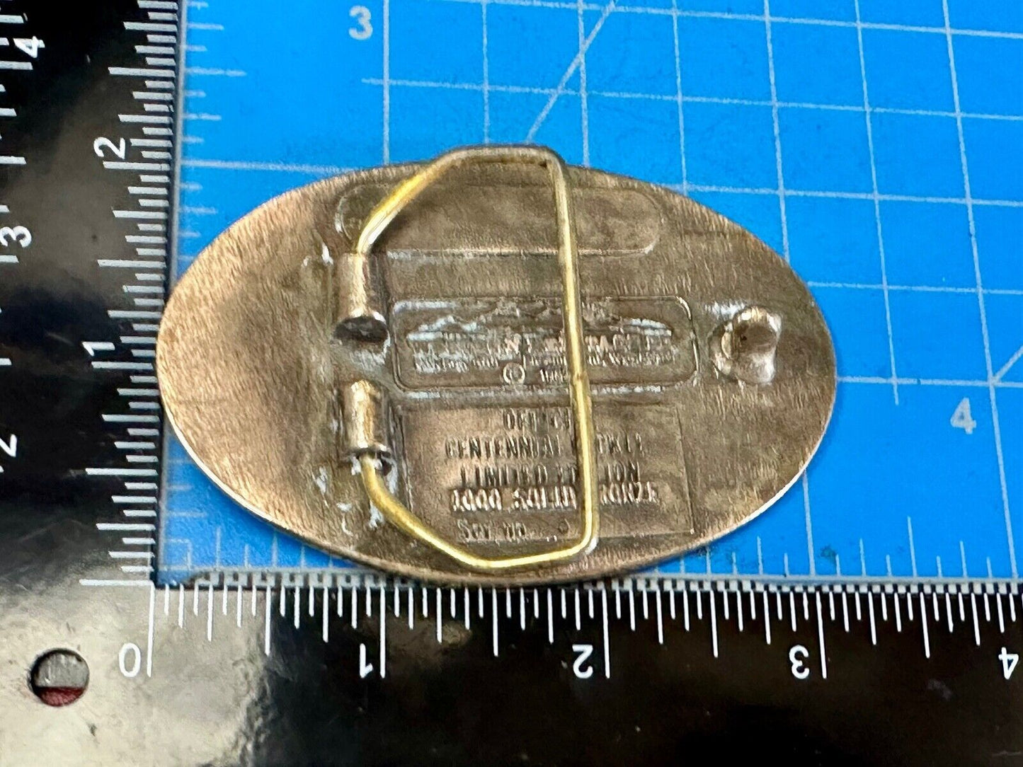 1982 Pocatello Idaho Train Centennial Solid Bronze Western Heritage Belt Buckle