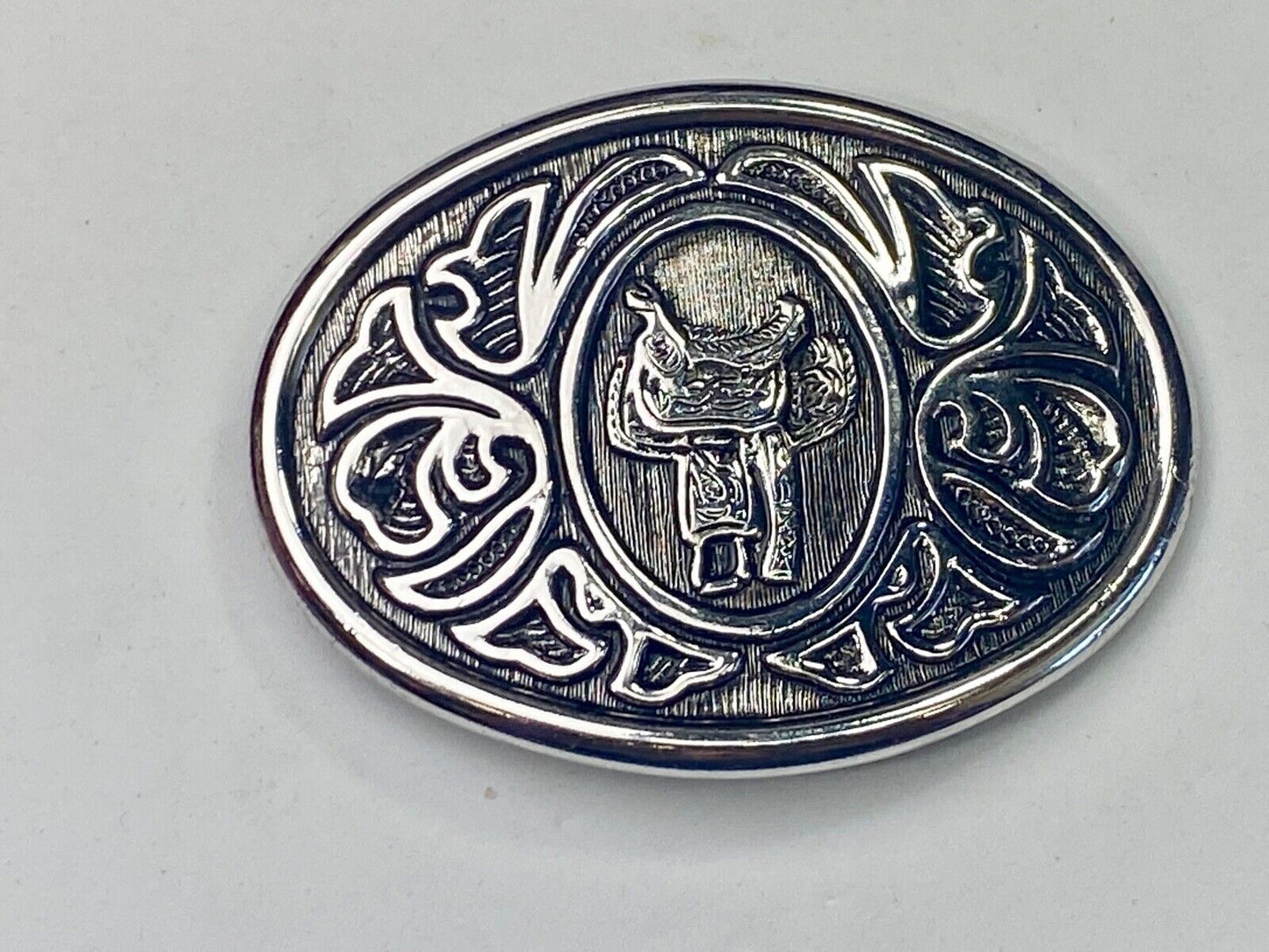 Vintage 1970's Horse Saddle Western & Cowboy Fashion Belt Buckle