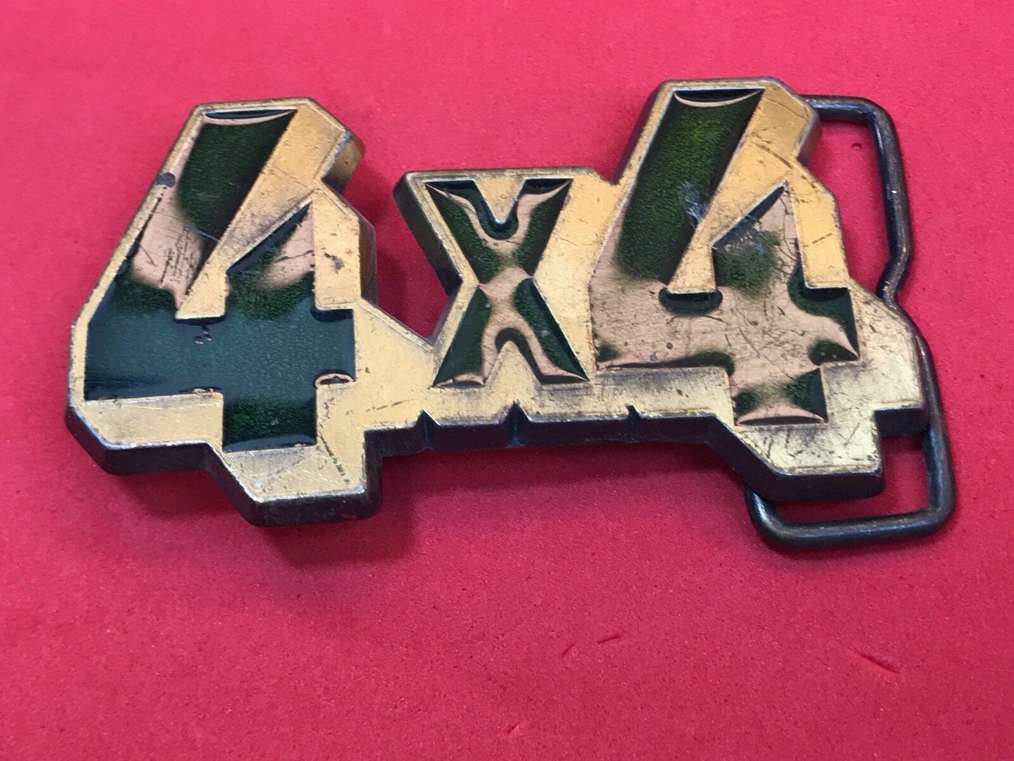 Vintage 4 x 4 by - Truck Engine gear shift trucker auto Belt Buckle