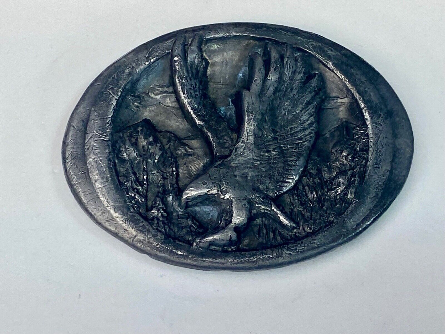 1988 Colorado American Patriotic Eagle Belt Buckle C&J