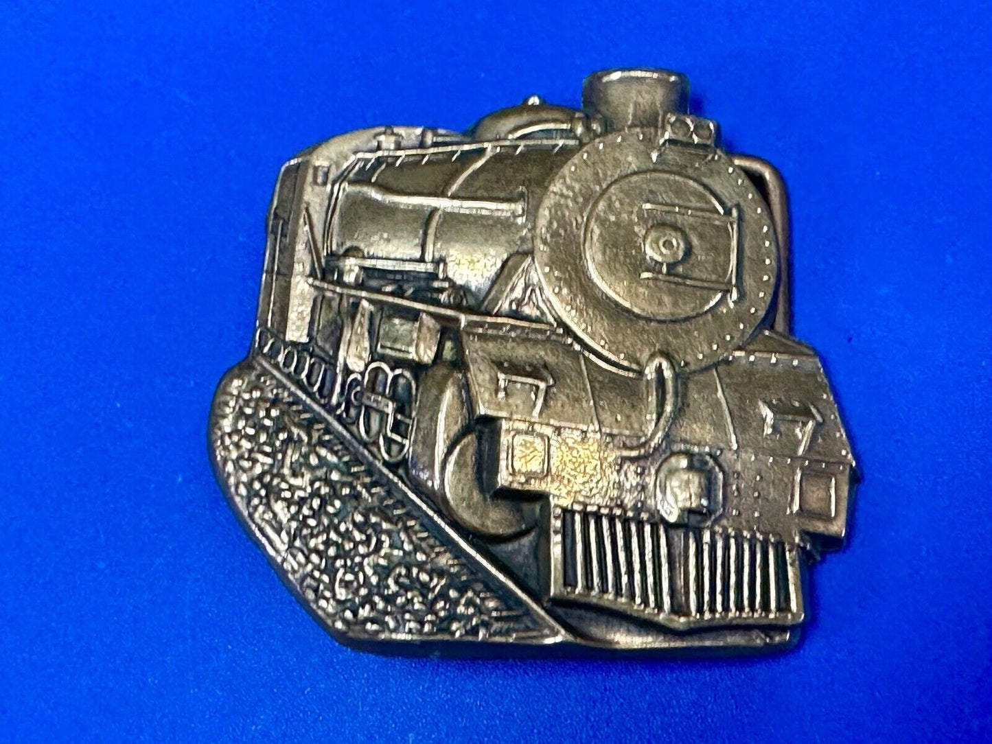 Train Rail Road Steam Engine vintage solid brass Baron Buckles belt buckle