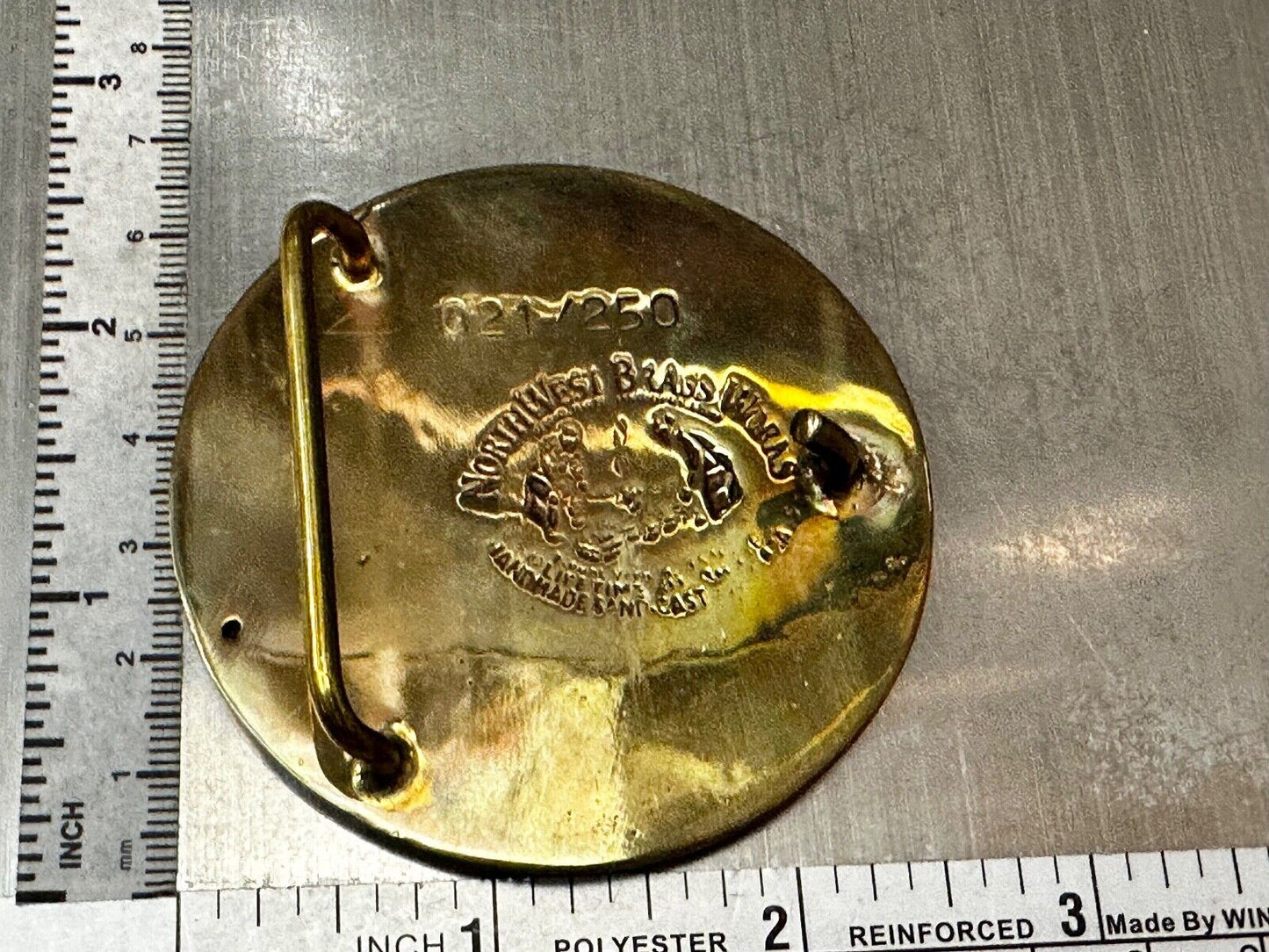 The American Association Woodturners AAW Commemorative Vintage 1986 Belt Buckle