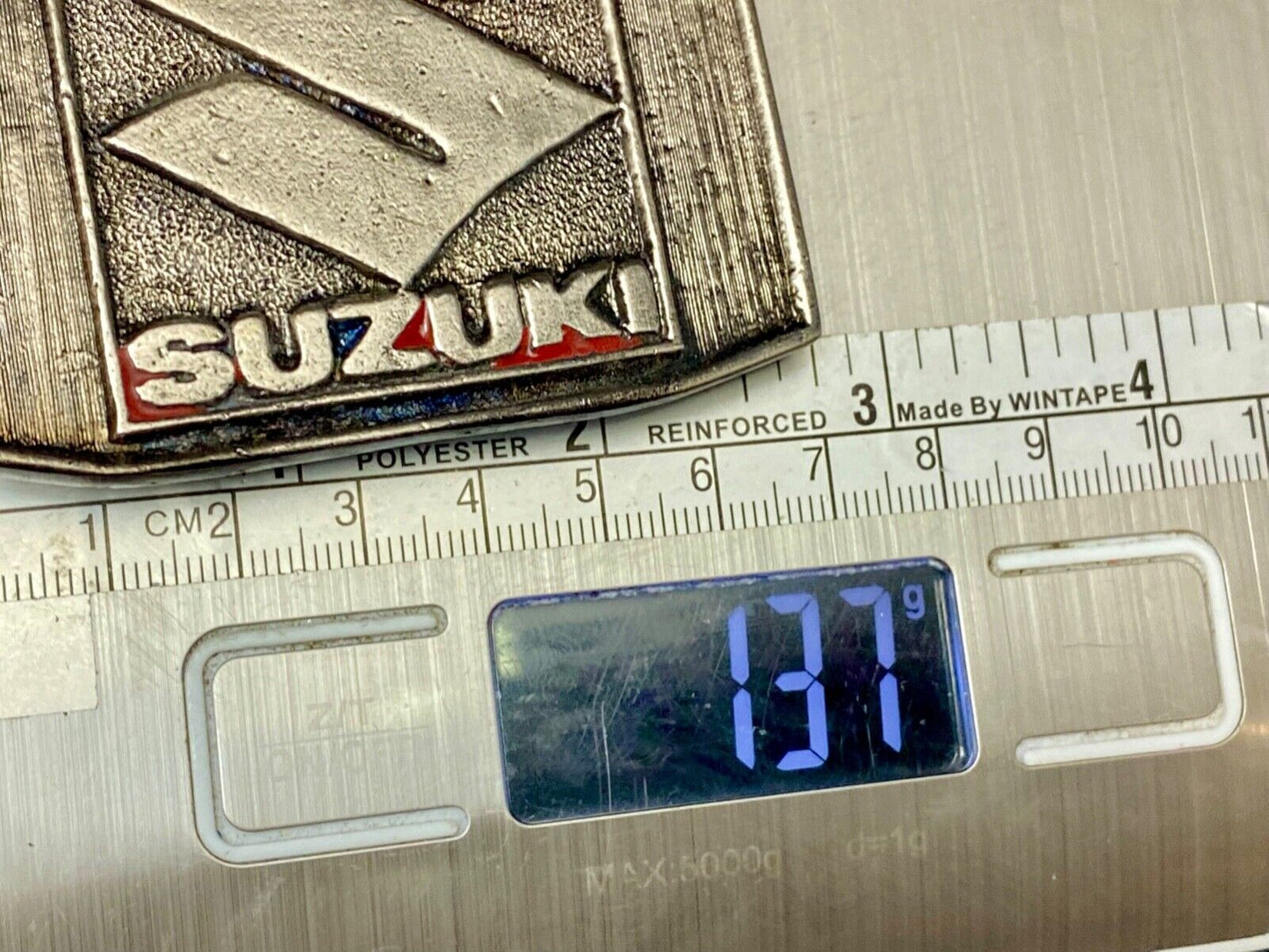 SUZUKI MOTORCYCLE COMMEMORATIVE METAL BELT BUCKLE