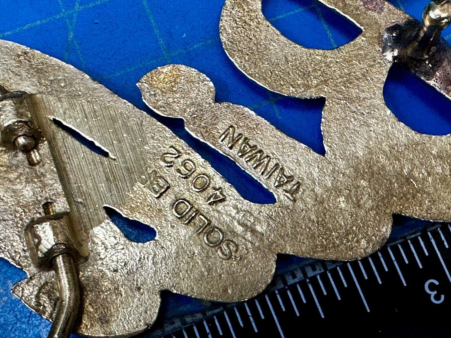 BILL - Custom Name cutout cursive letters Solid Brass Belt Buckle