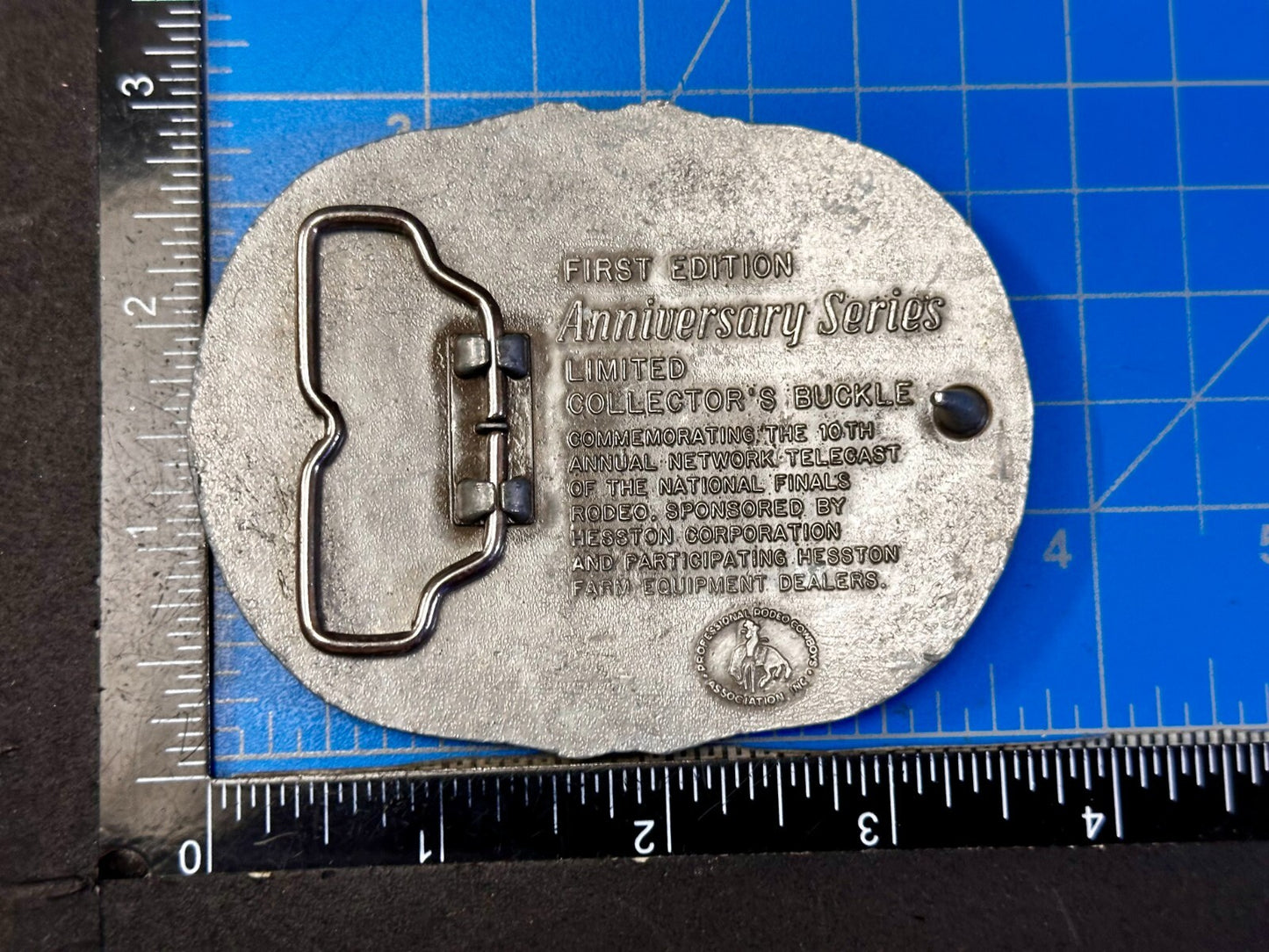 1983 Hesston NFR National Finals Rodeo Cowboys 25th aniversary Belt Buckle