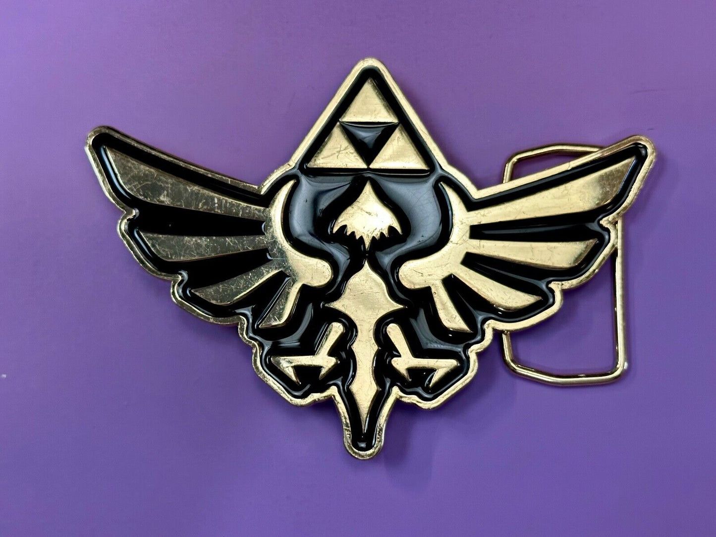 The Legend Of Zelda Black Golden Crest Triforce Nintendo 2014 Belt Buckle