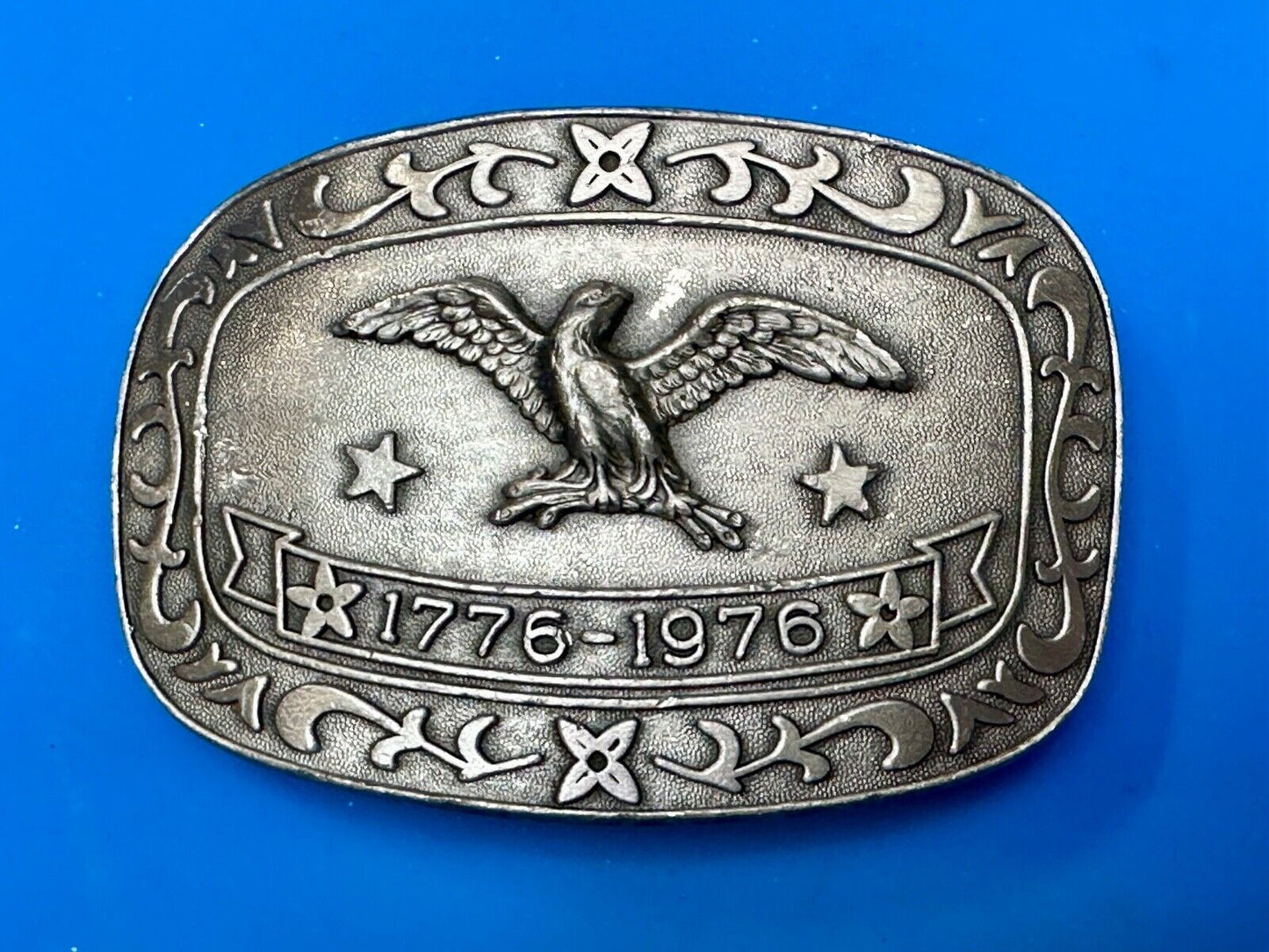 Bicentennial Eagle Patriotic USA America 70's Vintage belt buckle by Celebrity