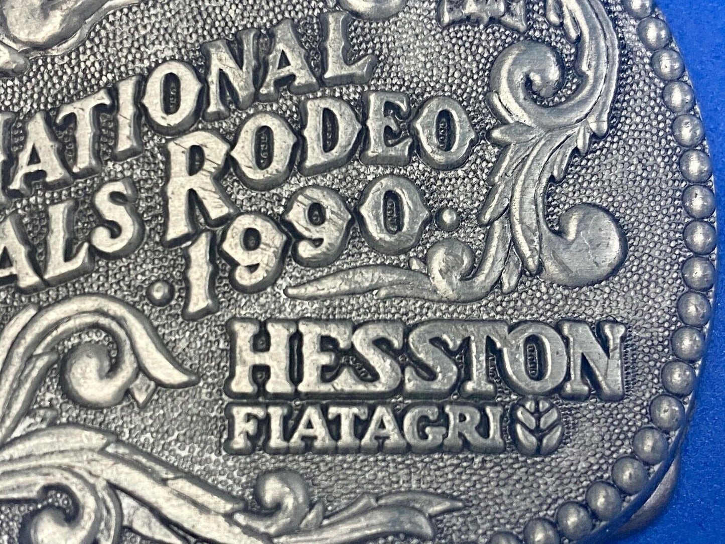 1990 NFR National Finals Rodeo Cowboy Youth size Belt Buckle Award Design Medals