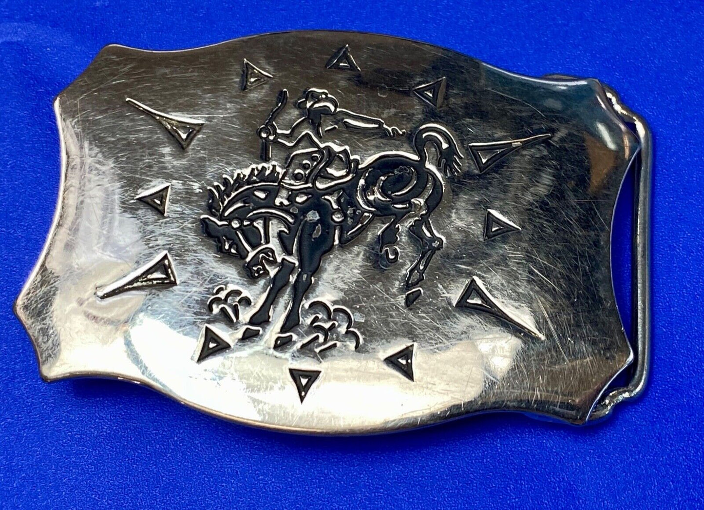 Awesome Chambers belt buckle Western Horseback Cowboy