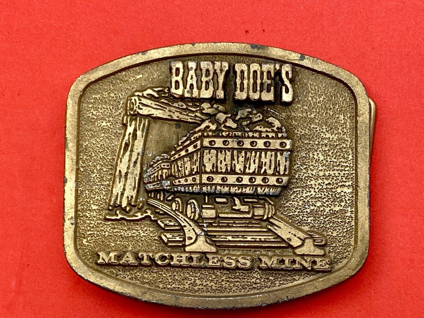 Vintage Baby Doe’s - Matchless Mine belt buckle - Coal Oil Miners