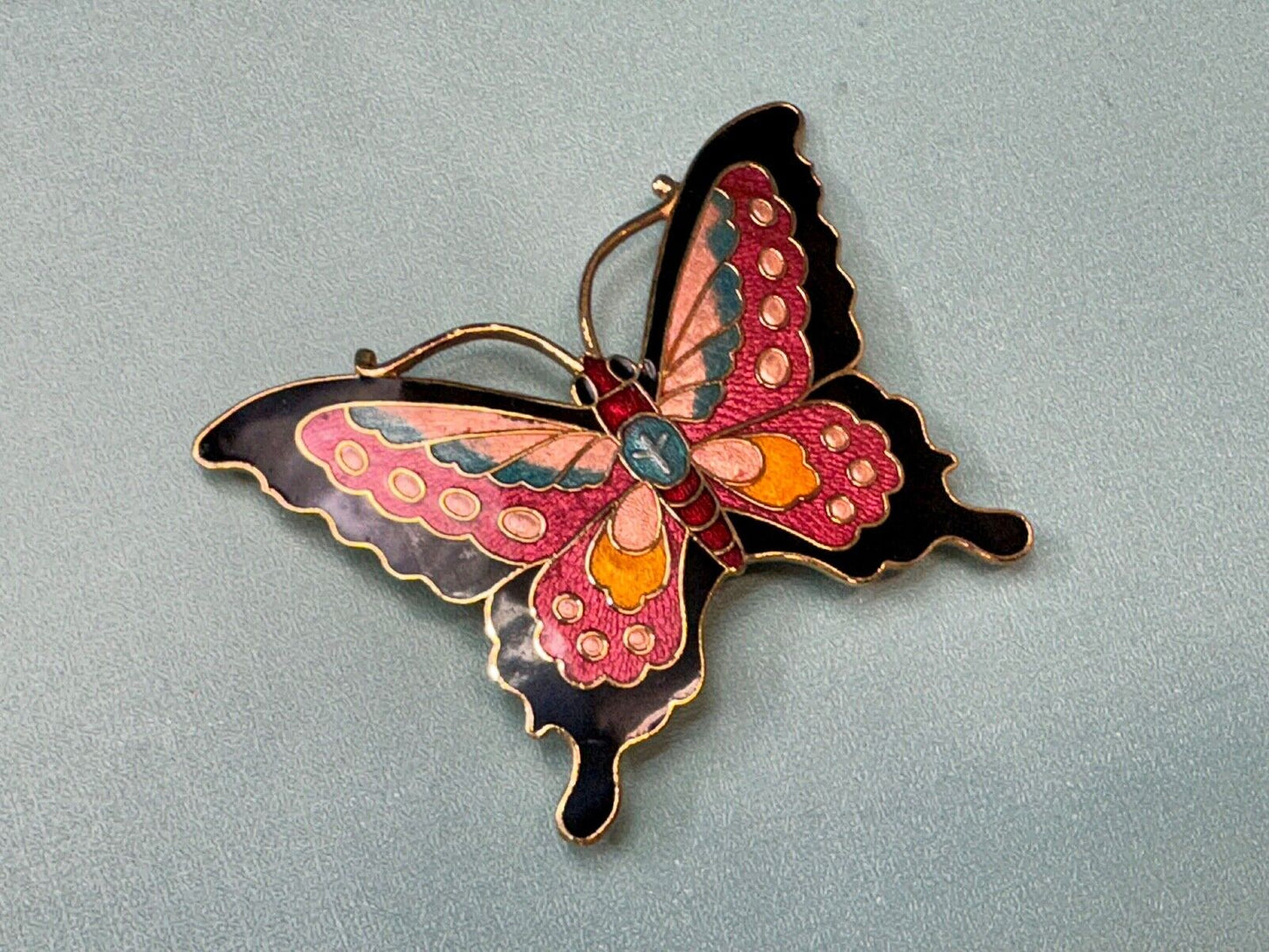 Beautiful India Inspired colorful butterfly shaped belt slide scarf clip