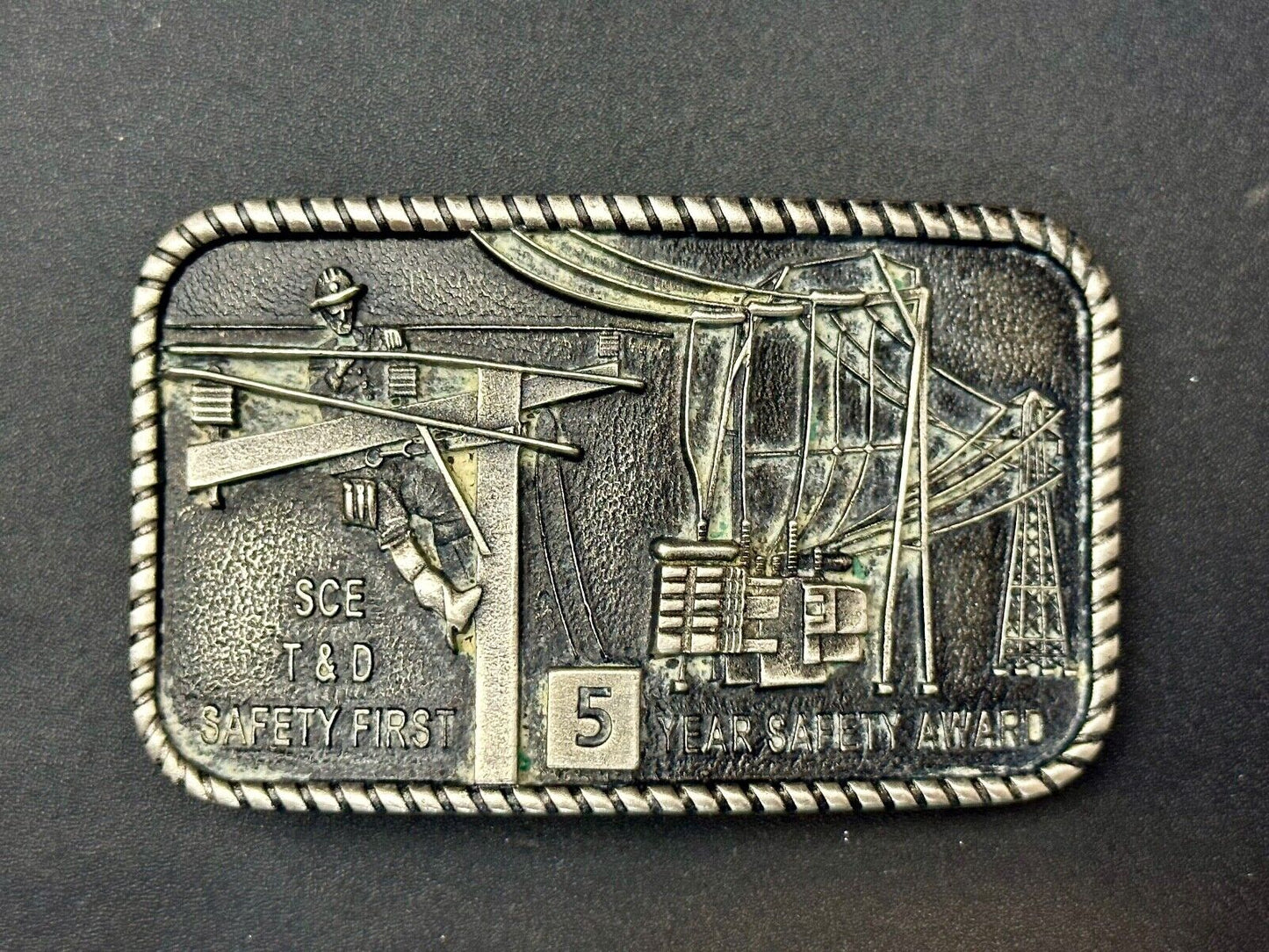 Belt Buckle SCD Pole Climber Safety award Belt Buckle