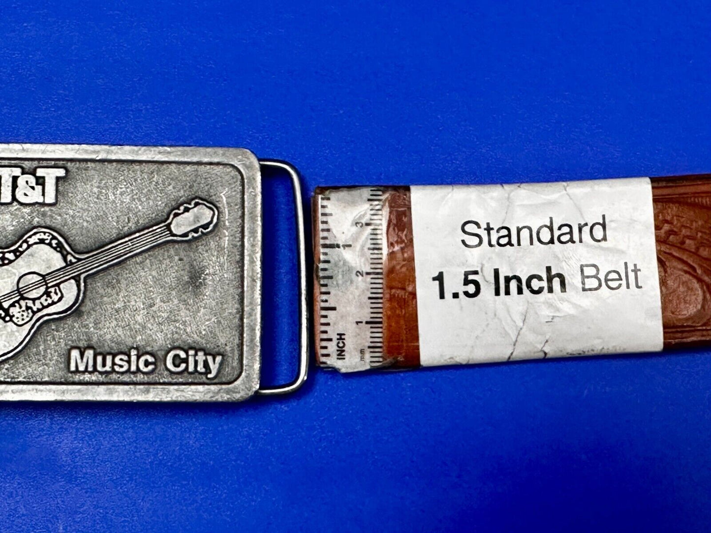 AT&T Nashville Music City Communications Acoustic Guitar Pickers Belt Buckle