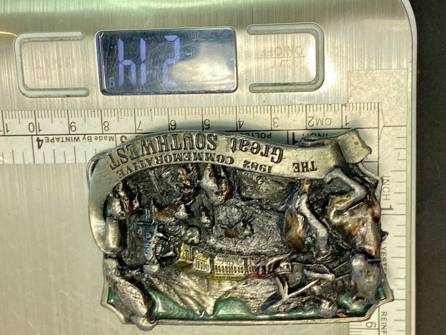 The Great Southwest 1982 Limited Ed. Commemorative Vintage Belt Buckle