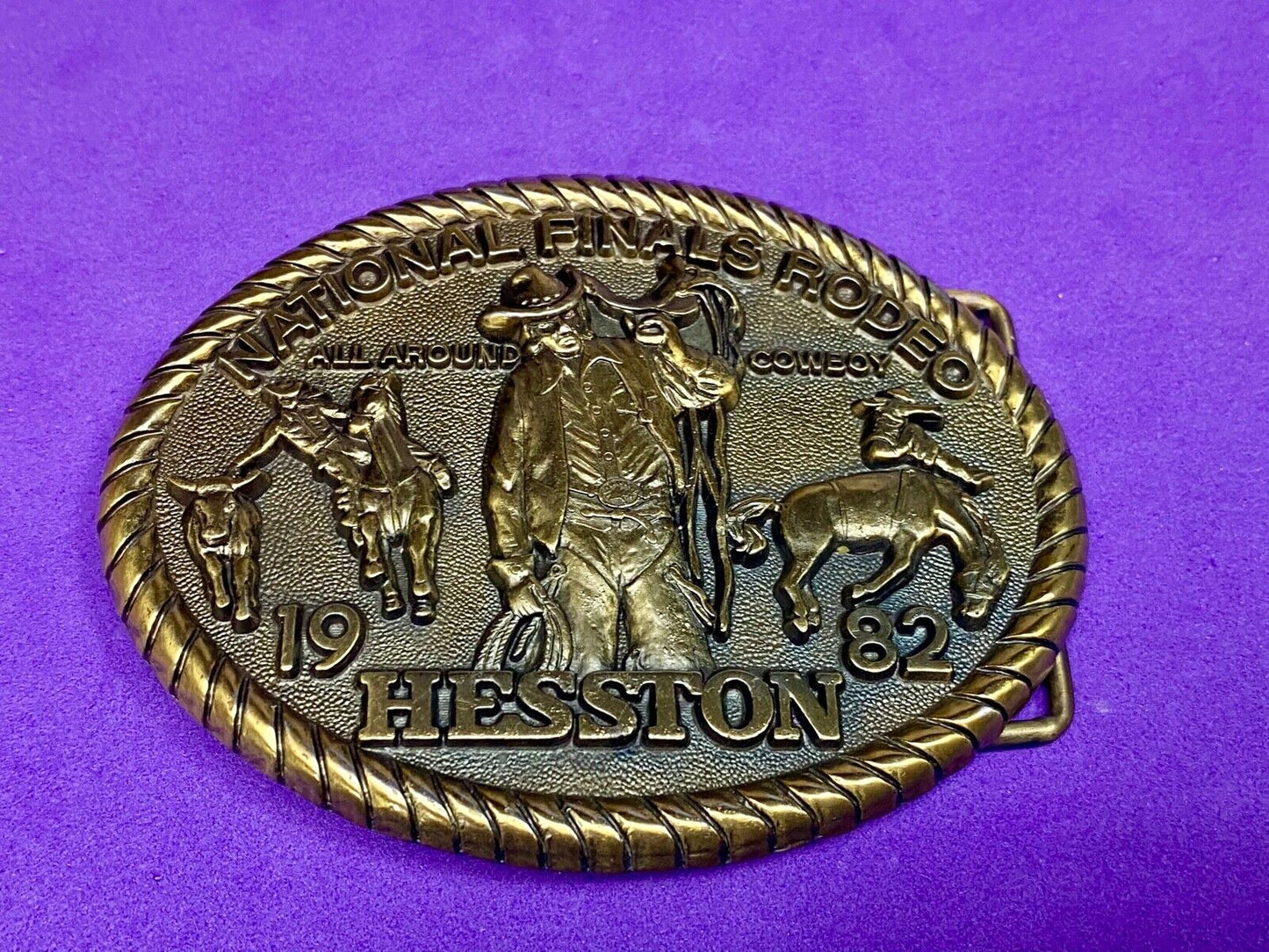 1982 Nfr Hesston Rodeo Finals, Limited Edition Collector's Belt Buckle
