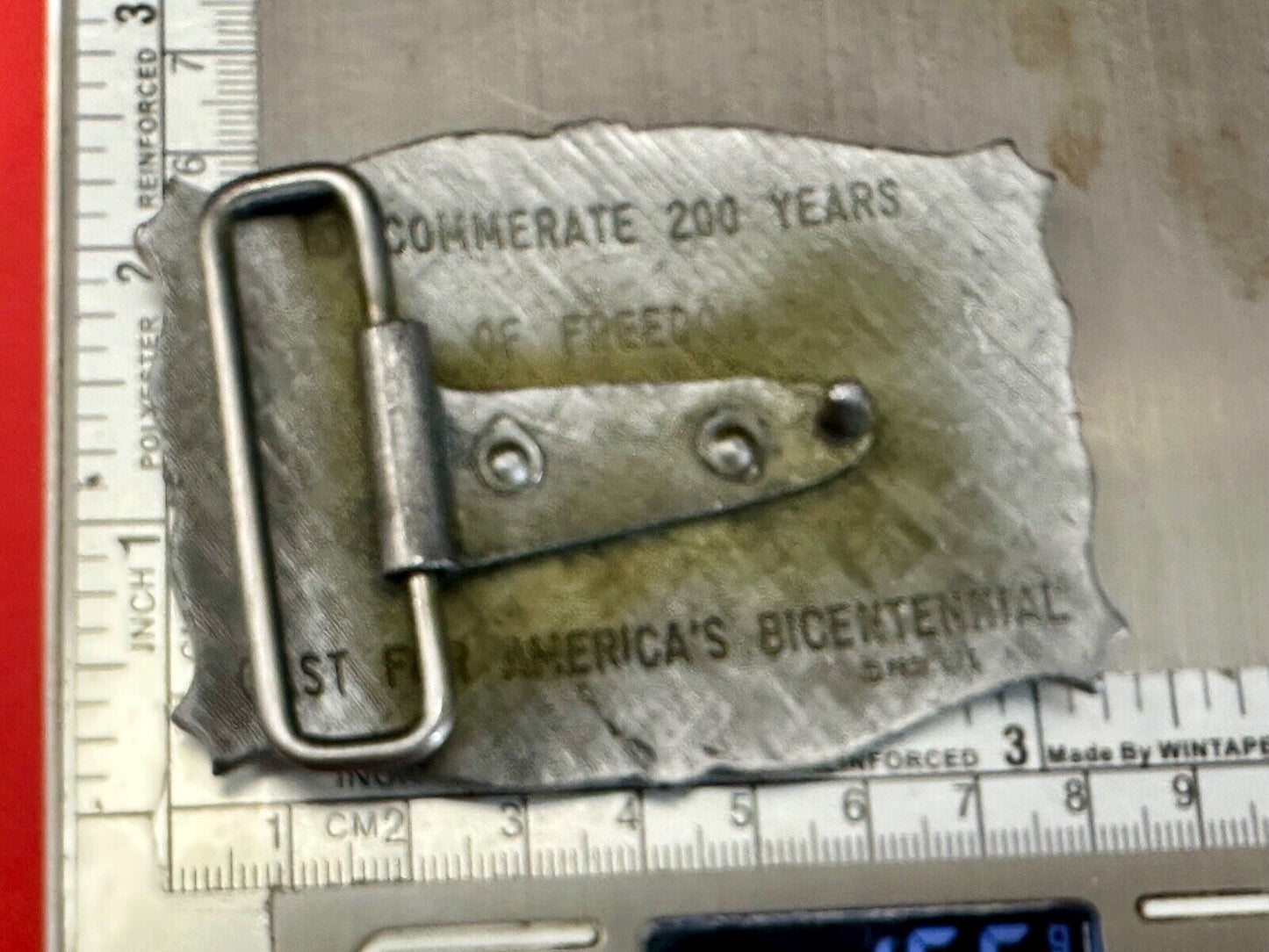 Americas Bicentennial 200 year Celebration 1976 belt buckle by Prov-Line