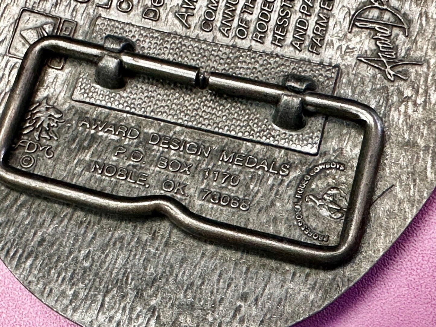 1998 ADM Hesston NFR National Finals Rodeo Cowboys Western Belt Buckle