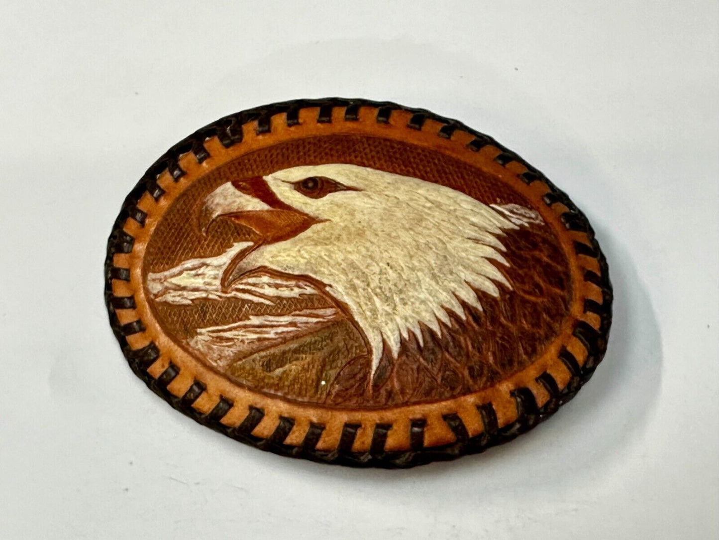 Belt Buckle eagle Leather