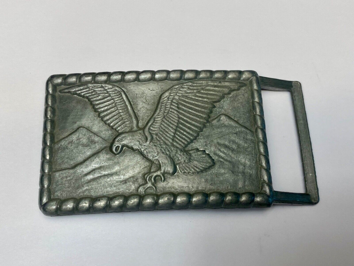 Vintage EAGLE Belt Buckle American Americana USA Biker Mountains Classic