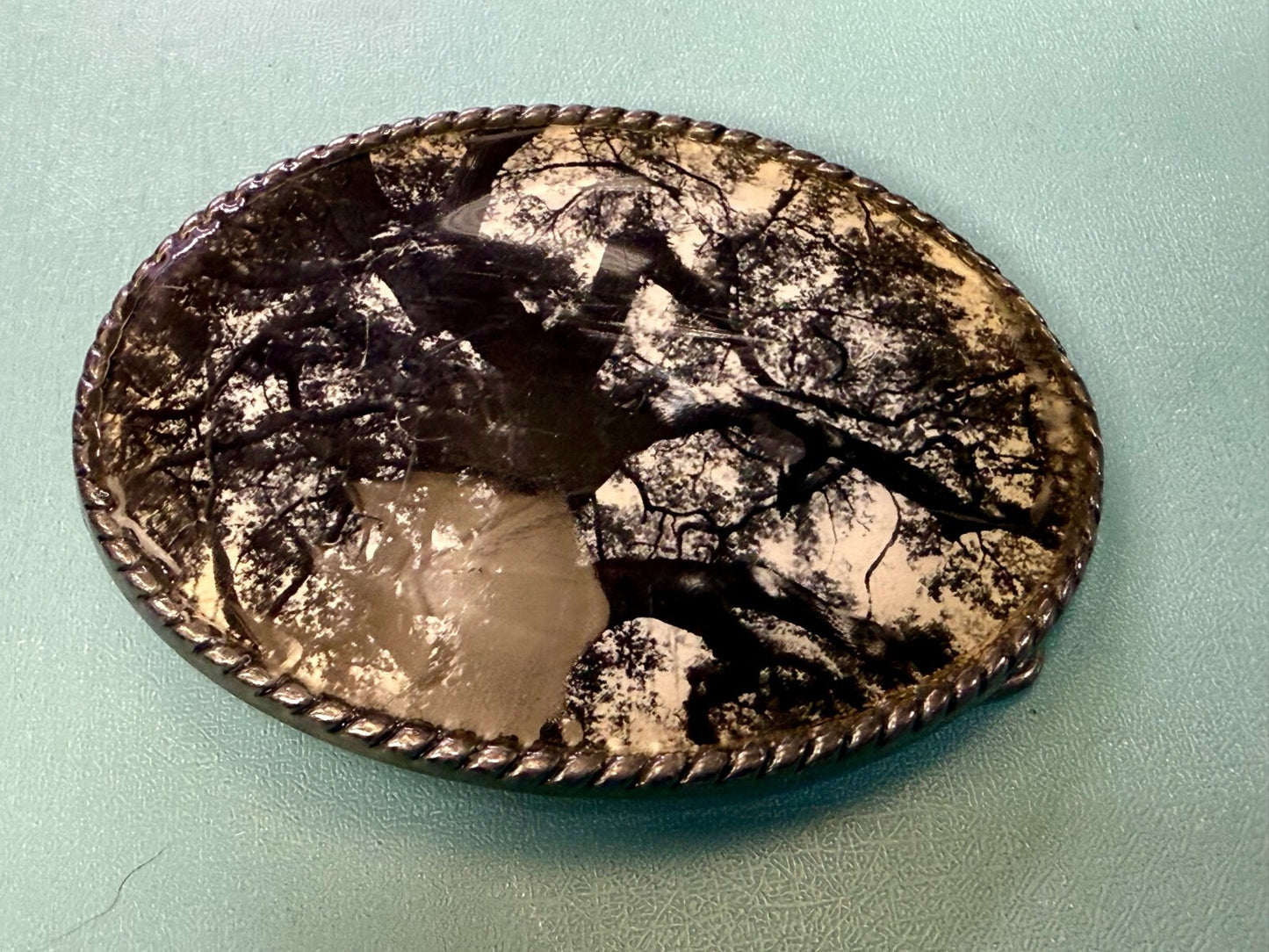 Tall Trees Leaf Forest Picture Hippy Retro Vibe Ivan Belt Buckle