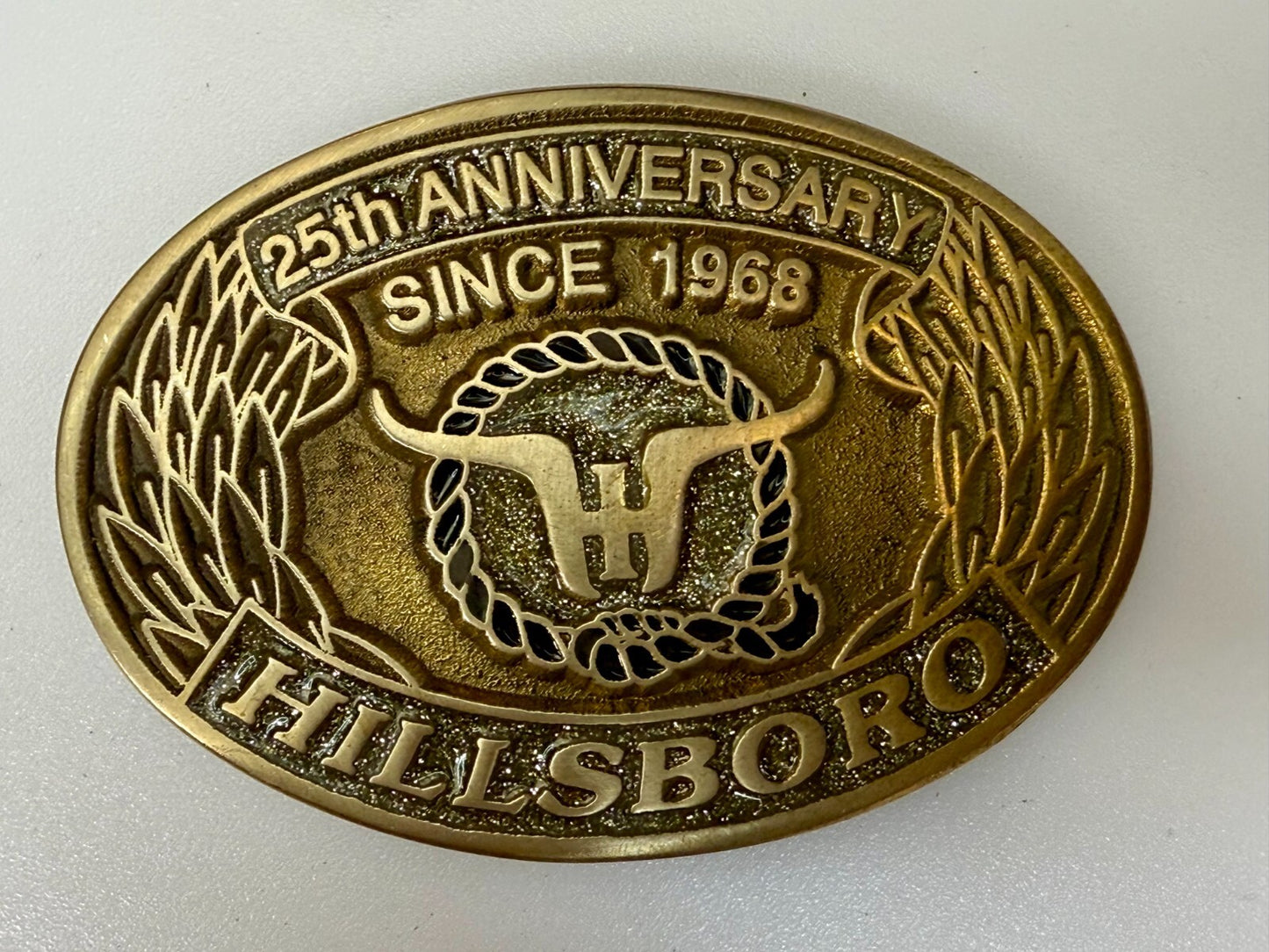 25th Anniversary Since 1968 Hillsboro Solid Brass Limited DynaBuckle Belt Buckle