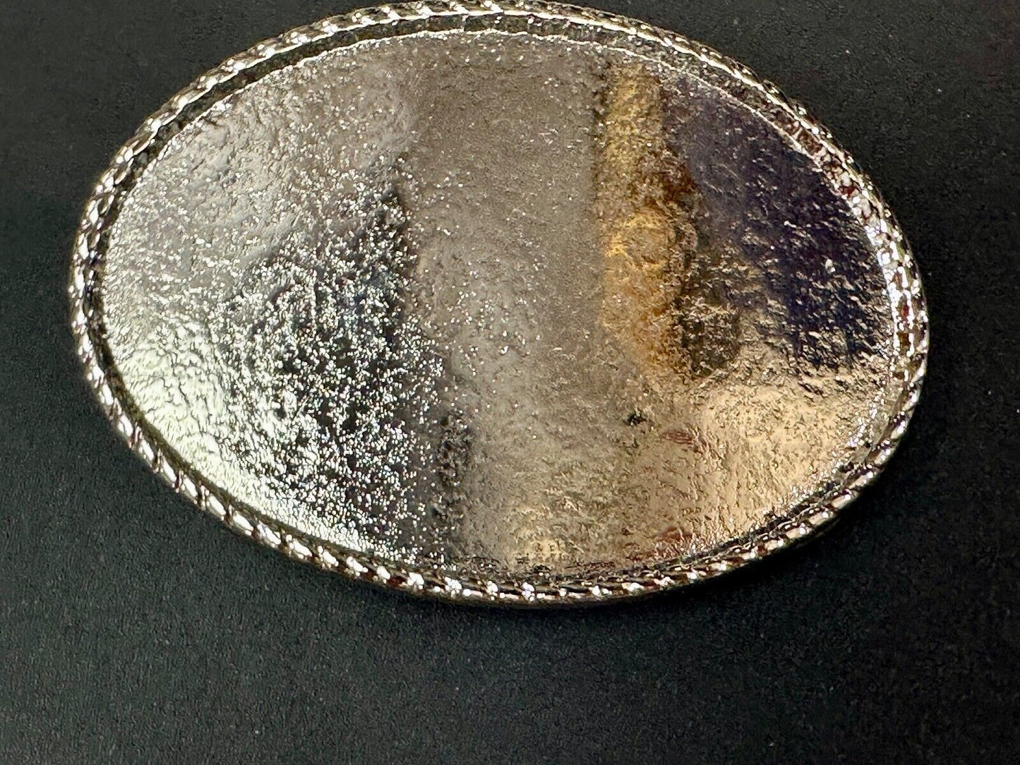 4" wide western silver tone NOS belt buckle your craft project or to wear!