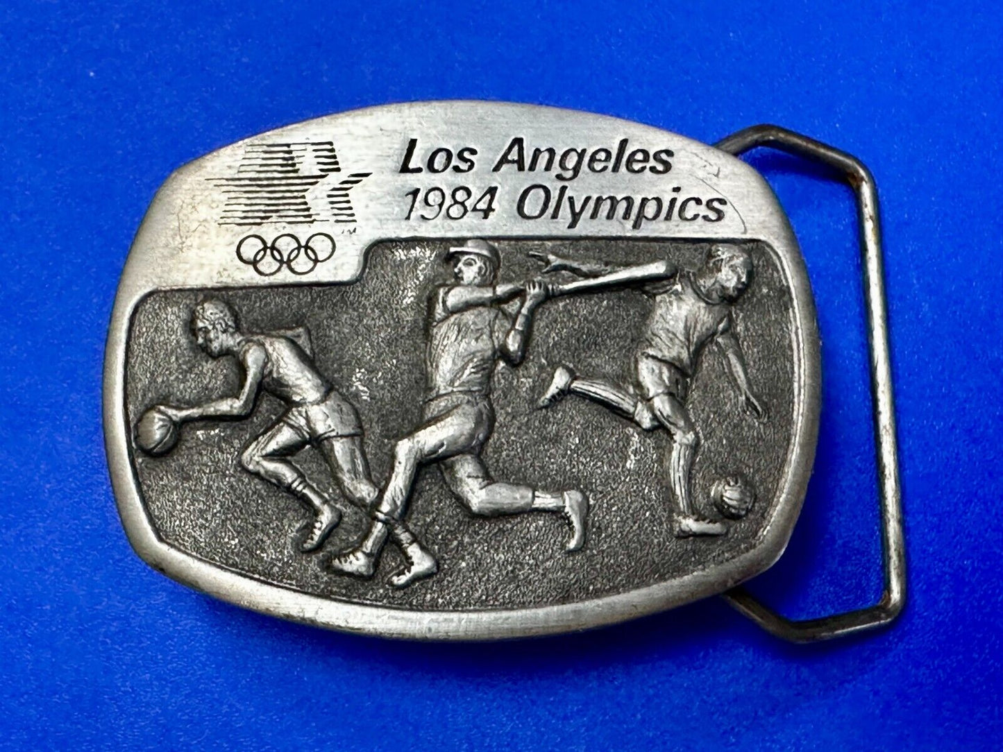 Baseball - 1984 Los Angeles Olympics Commemorative Pewter Sanchez Belt Buckle