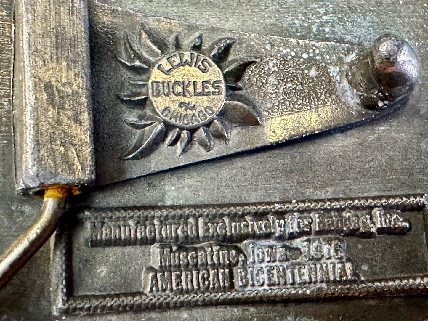 Bandog 200 years on wheels Semi Wagon Bicentennial belt buckle by Lewis Buckles